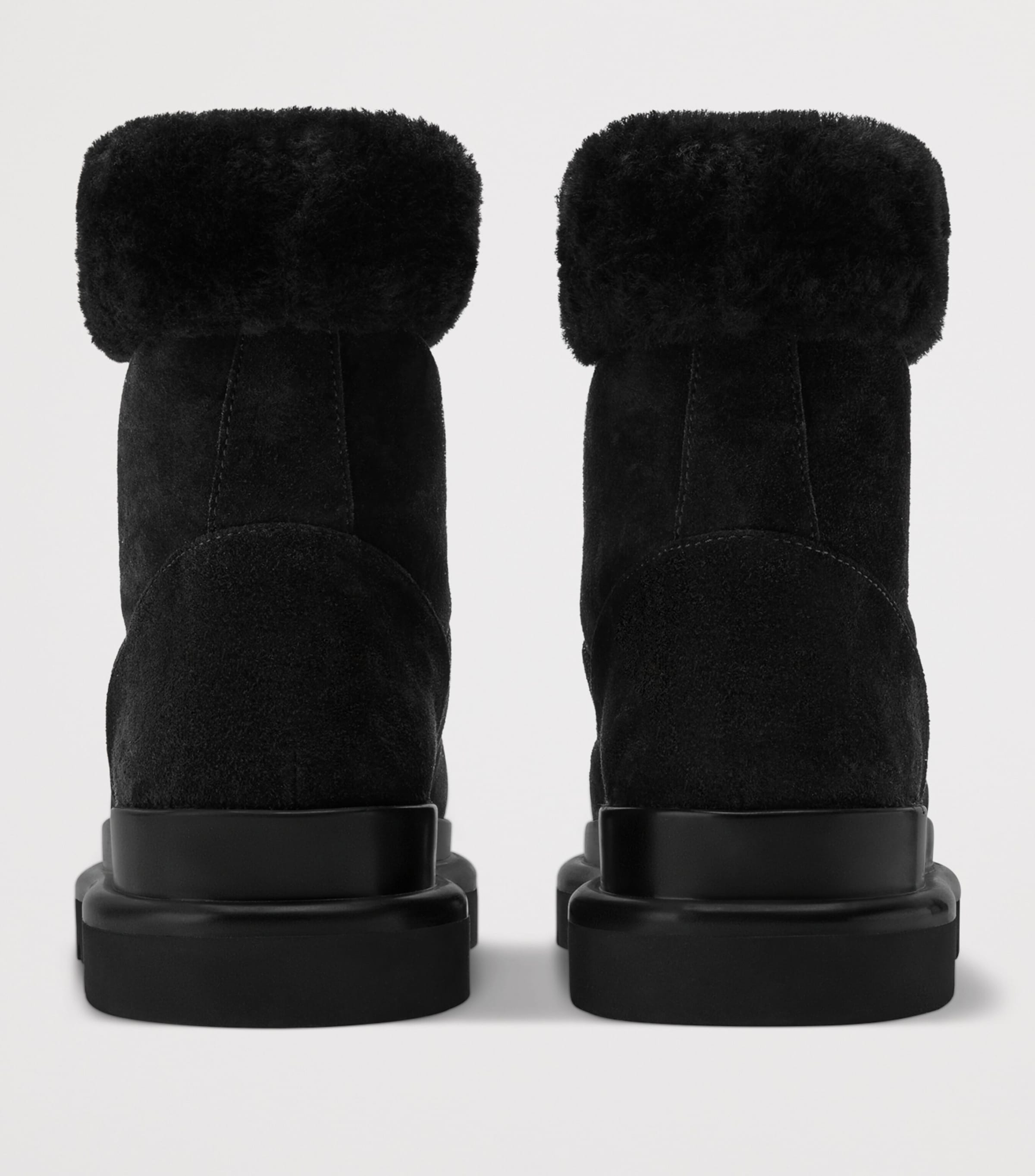 Suede Cortina Ankle Boots BLACK Image 5