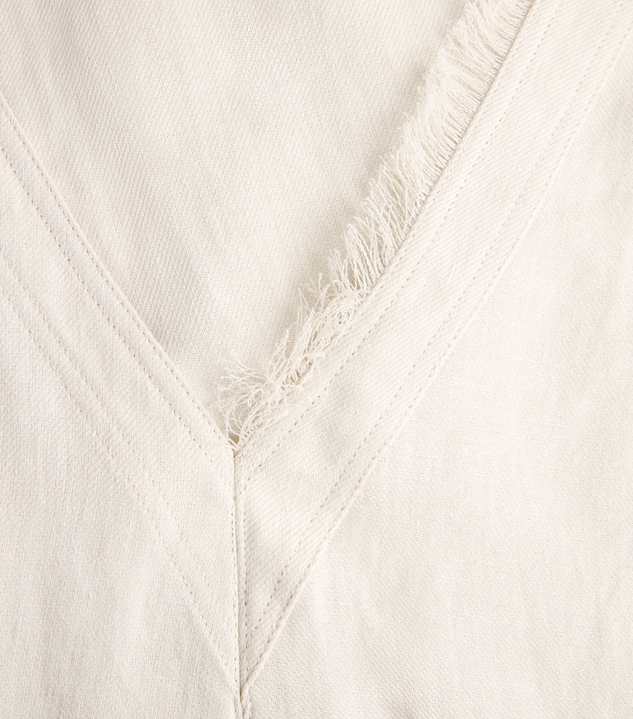 Nanushka Womens Linen-Blend Amarilis Dress Creme Image 6