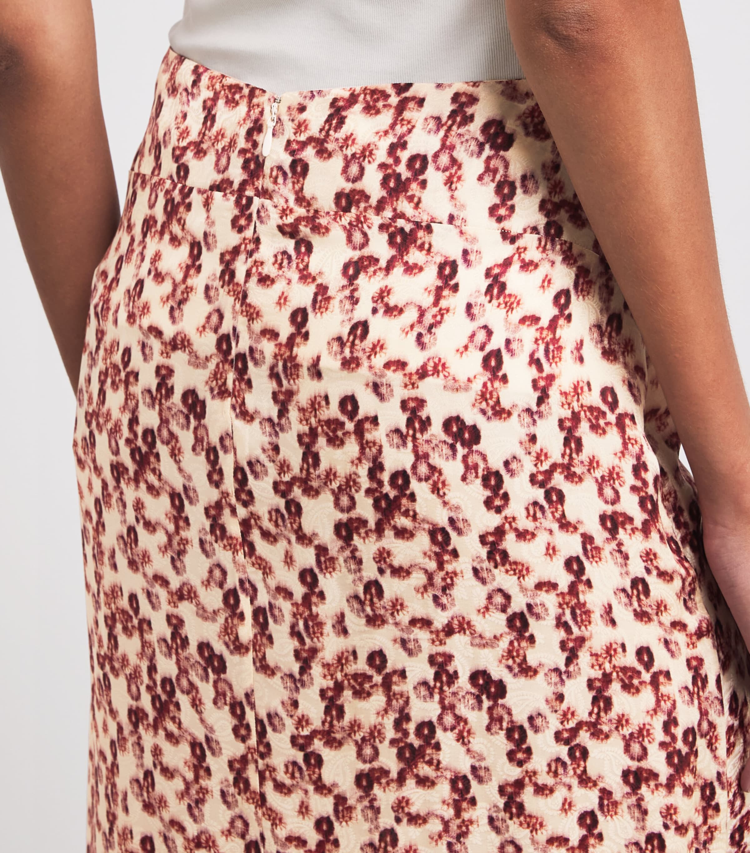 Isabel Marant Red Floral Lisanne Midi Skirt | Harrods US