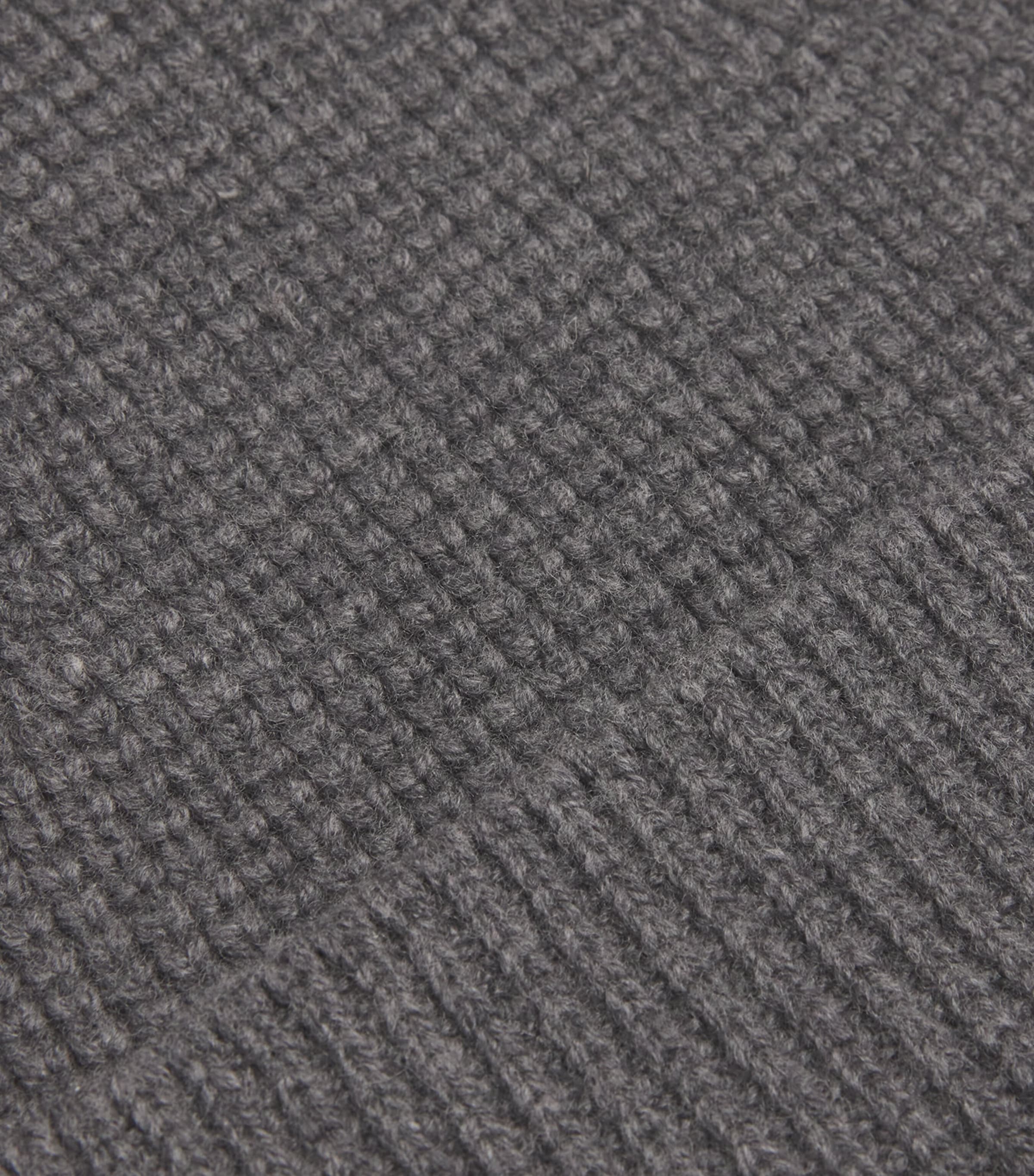 Sunspel Wool-Cashmere Waffle Beanie Gyad Charcoal Melang Image 3