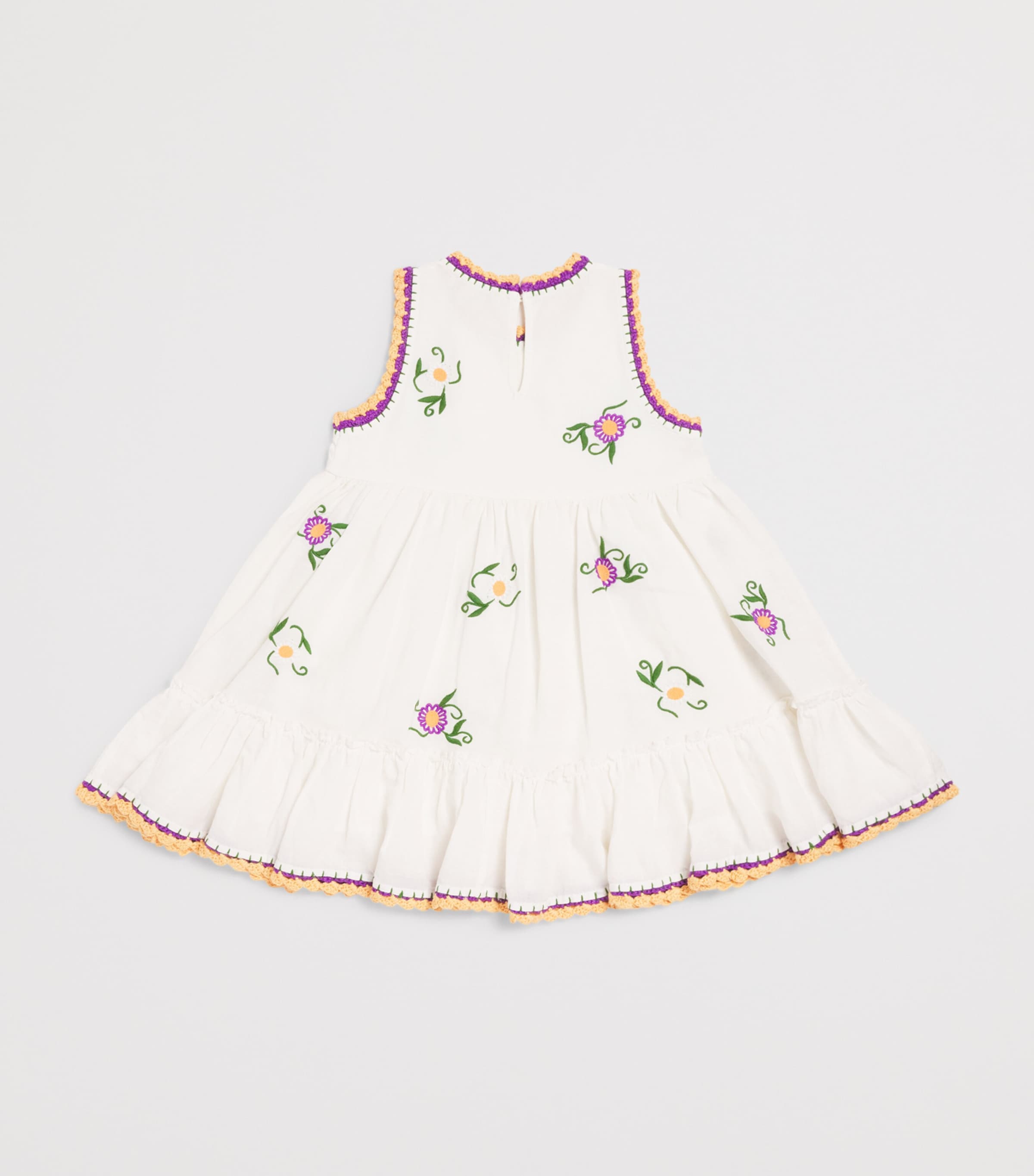 Stella McCartney Kids Cotton-Linen Embroidered Dress (3-14+ Years) Image 2