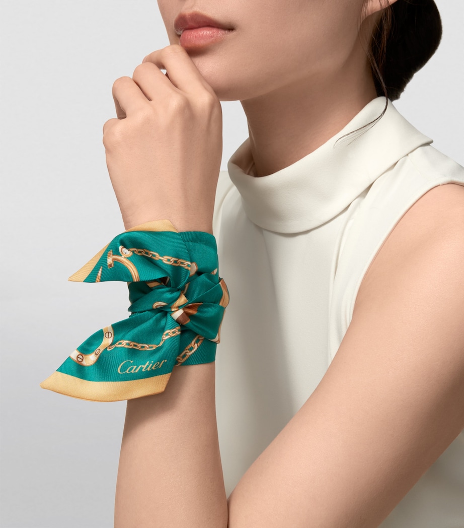 Silk Precious Mundanity Twilly GREEN Image 2