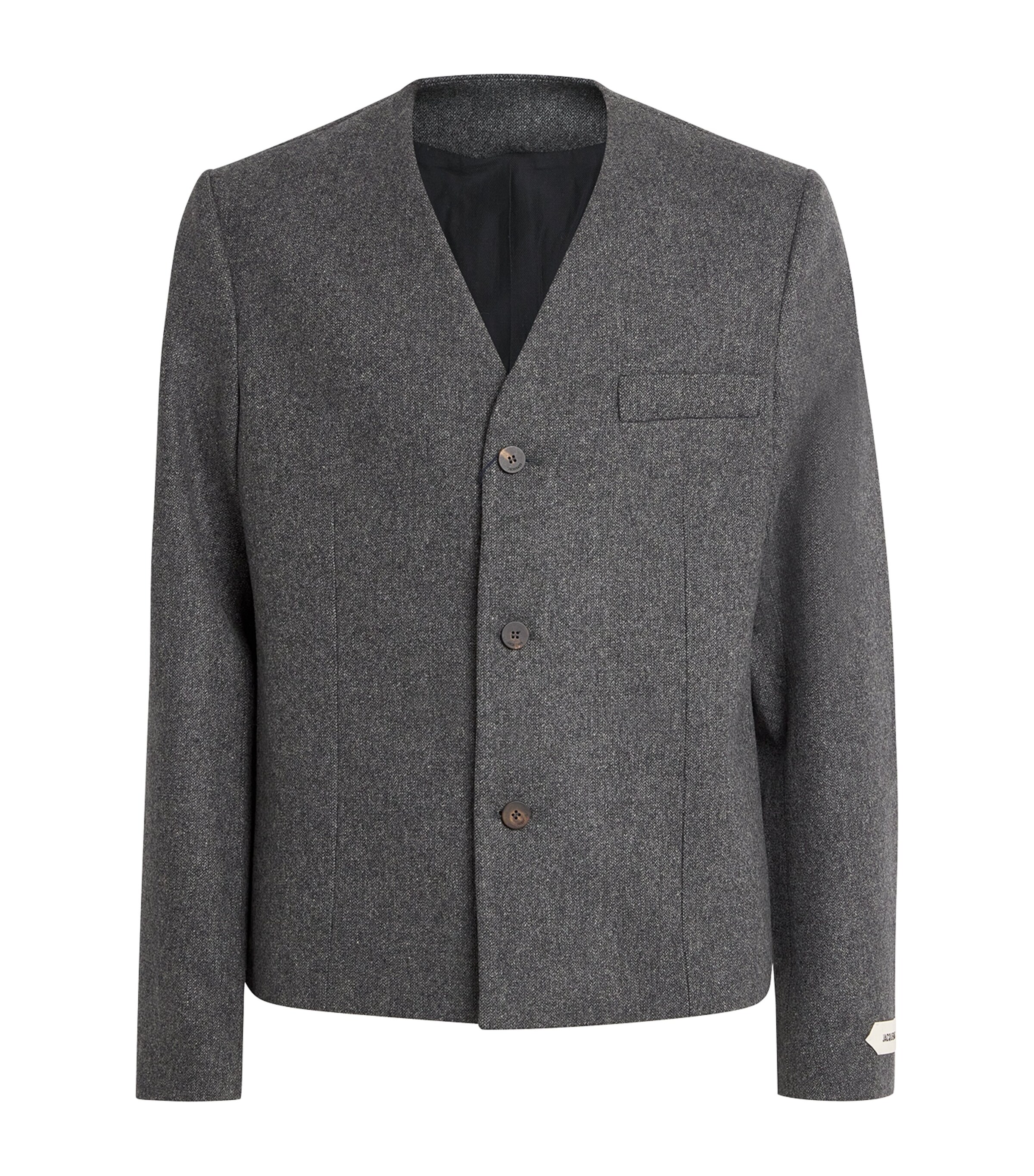 Virgin Wool-Blend Sera Jacket 970-DARK GREY Image 1