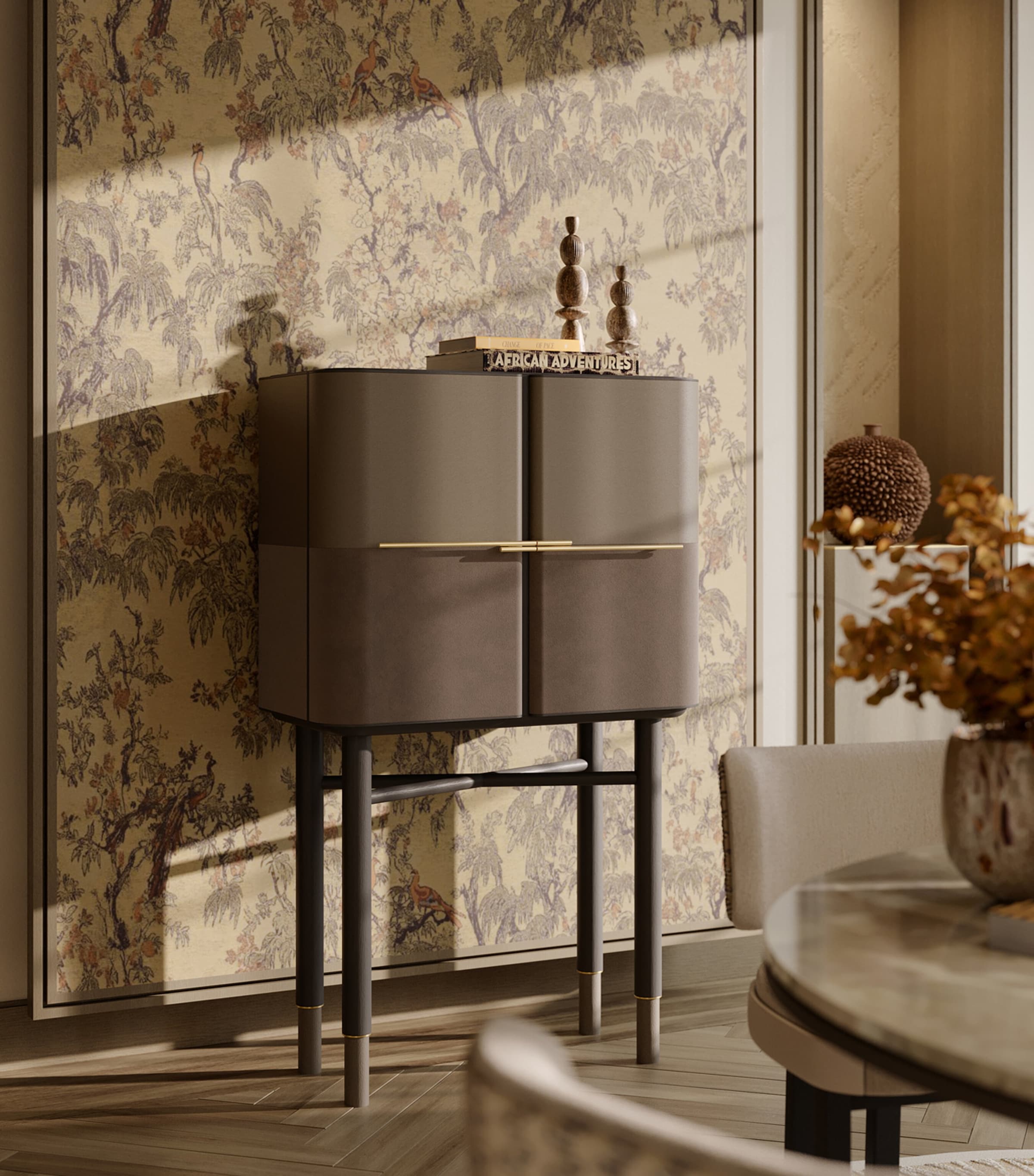 Frato Orvieto Tall Cabinet Brown Image 2