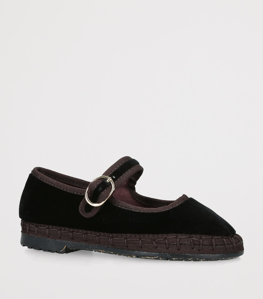 Flabelus Velvet Sethe Mary Janes Dark Brown Image 2