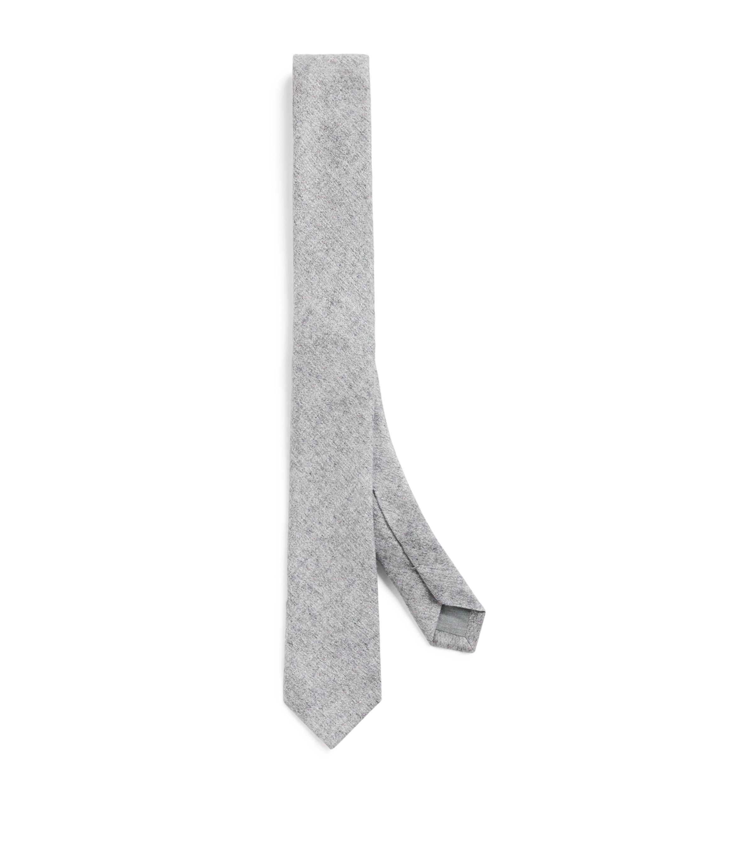 Eleventy Wool Tie In Brown
