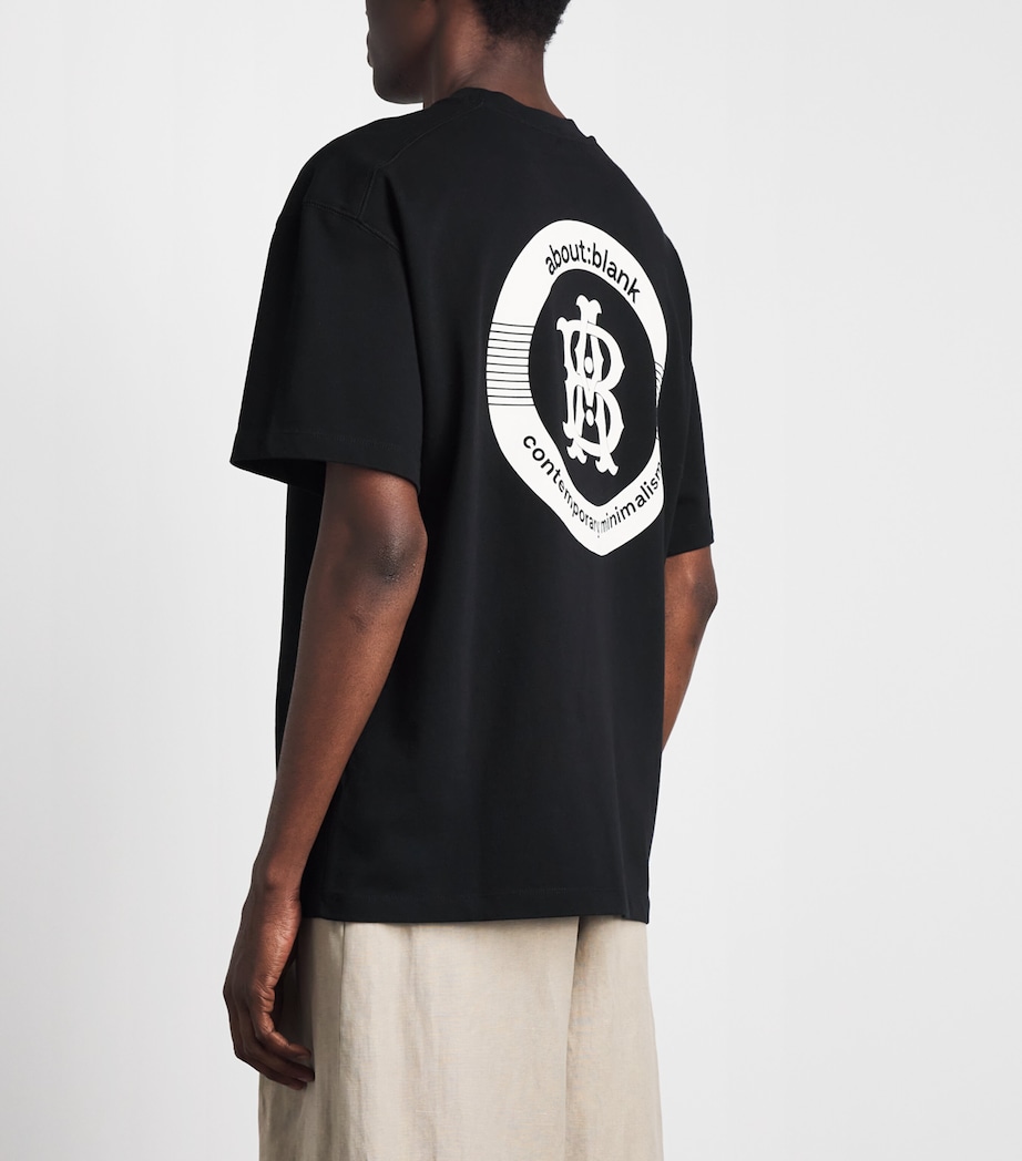 about:blank Mens Oversized Monogram T-Shirt Black Image 5