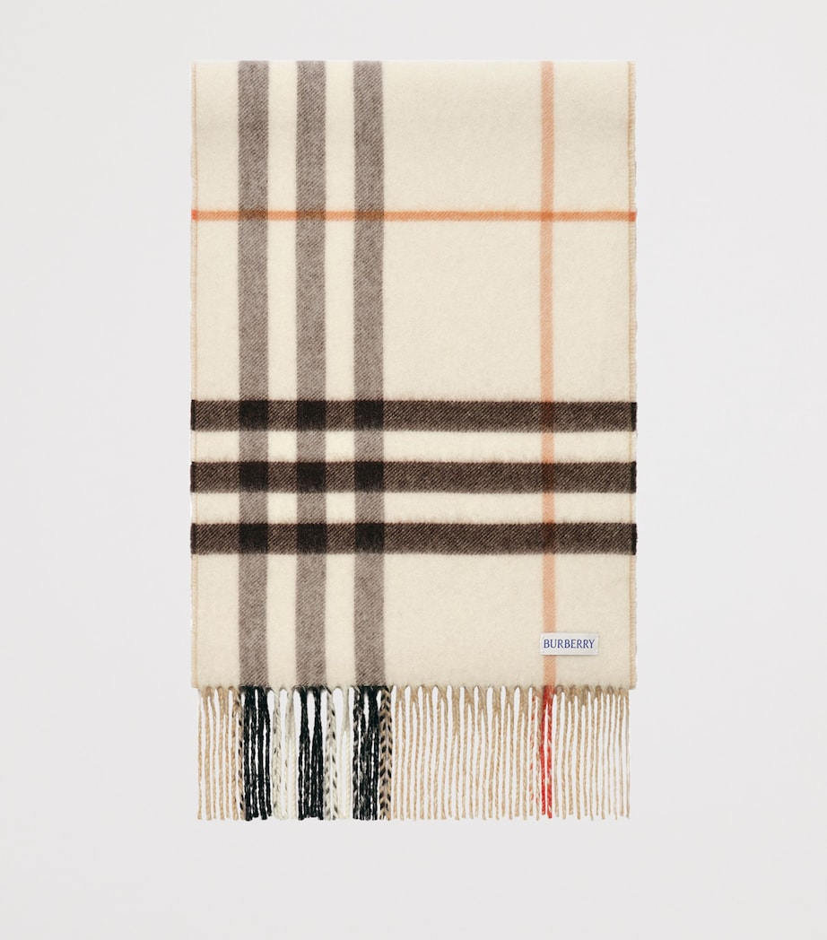 Burberry Cashmere Reversible Check Scarf Archive Beige/pebble Image 4
