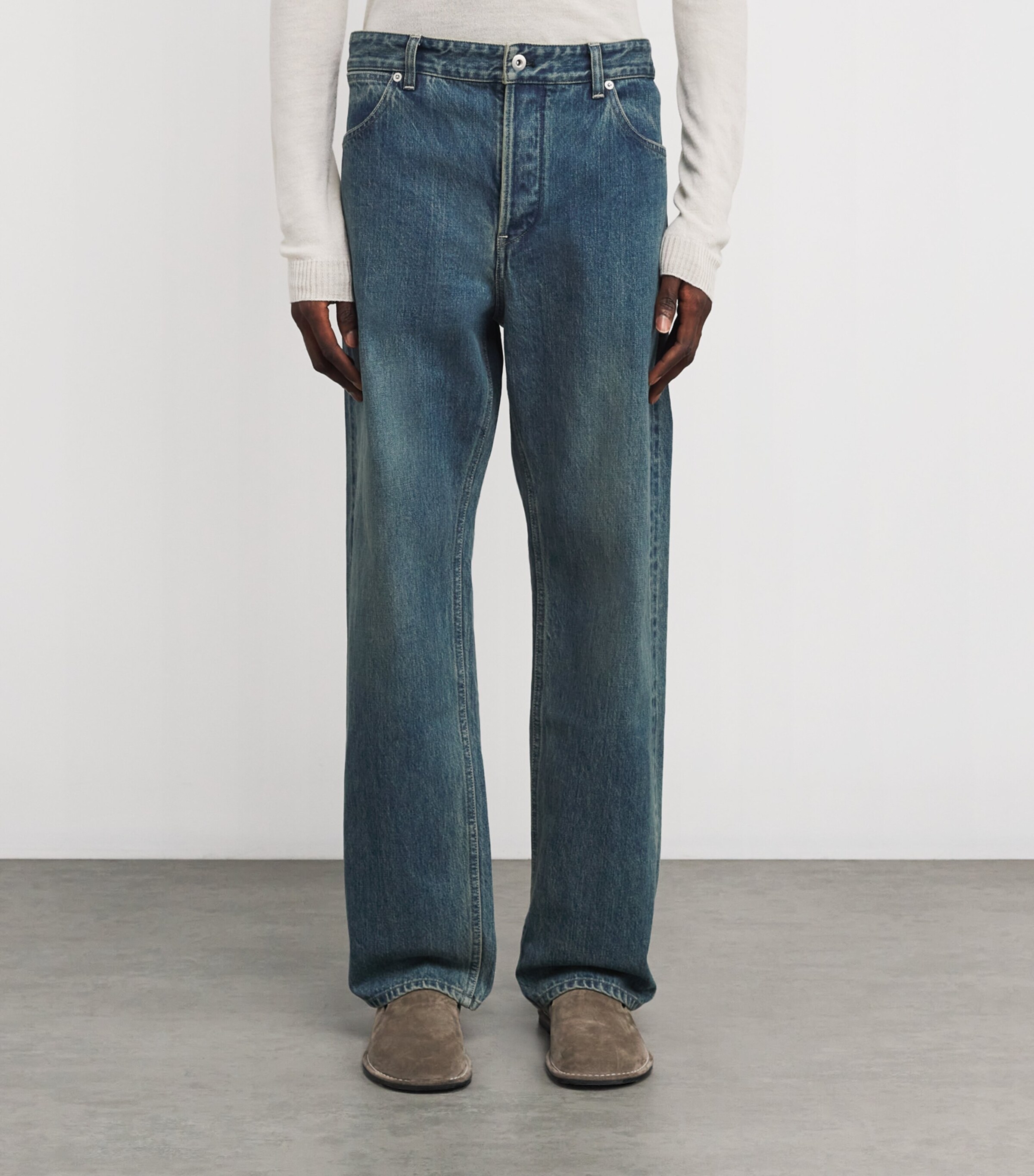 【関税送料込み】Jil Sander White Jeans With Logo Patch O 92ac8ea1563e281904e1eed64ce7c8