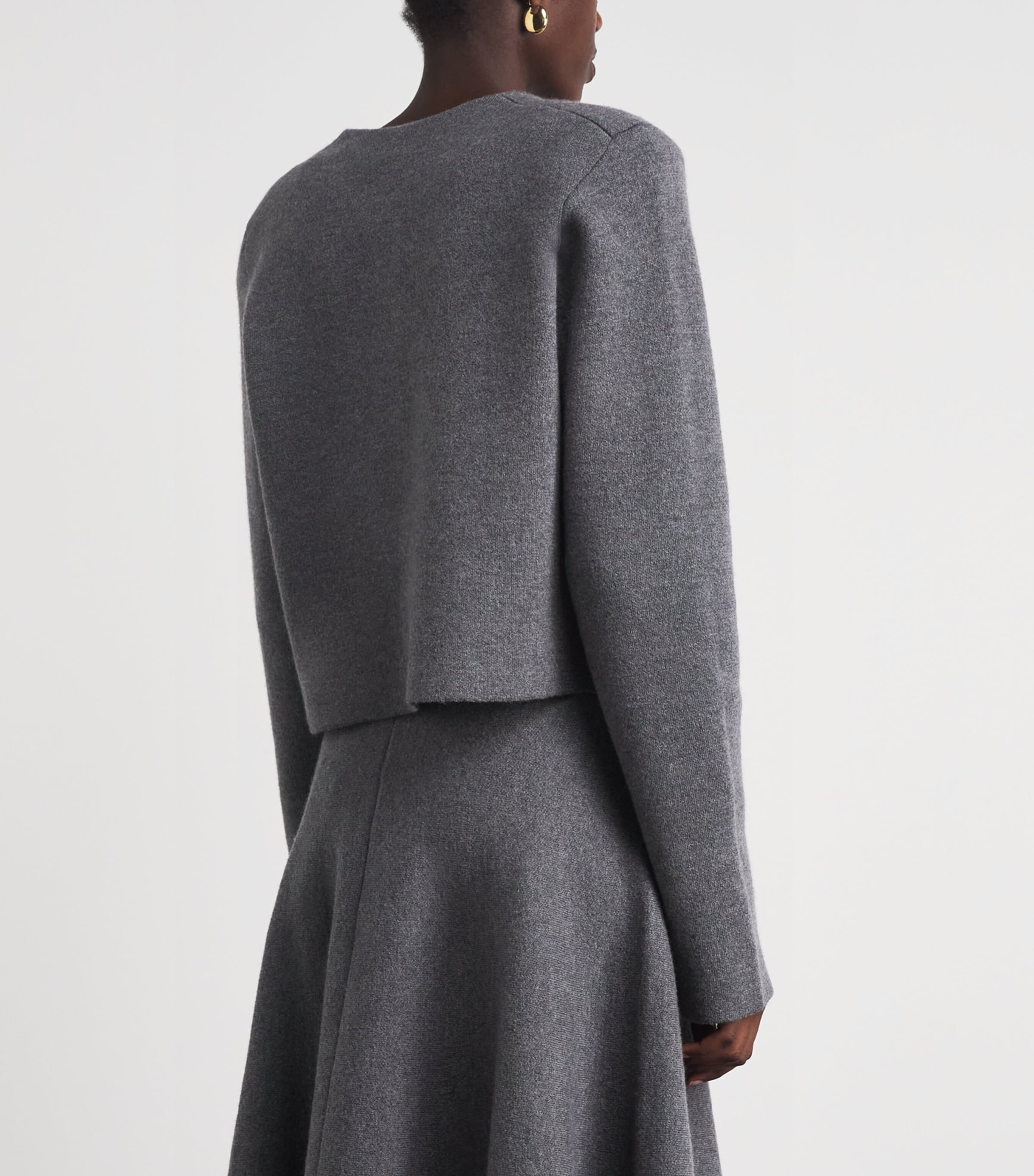 Brandon Maxwell Womens Virgin Wool Ryder Jacket Heather Grey Image 5
