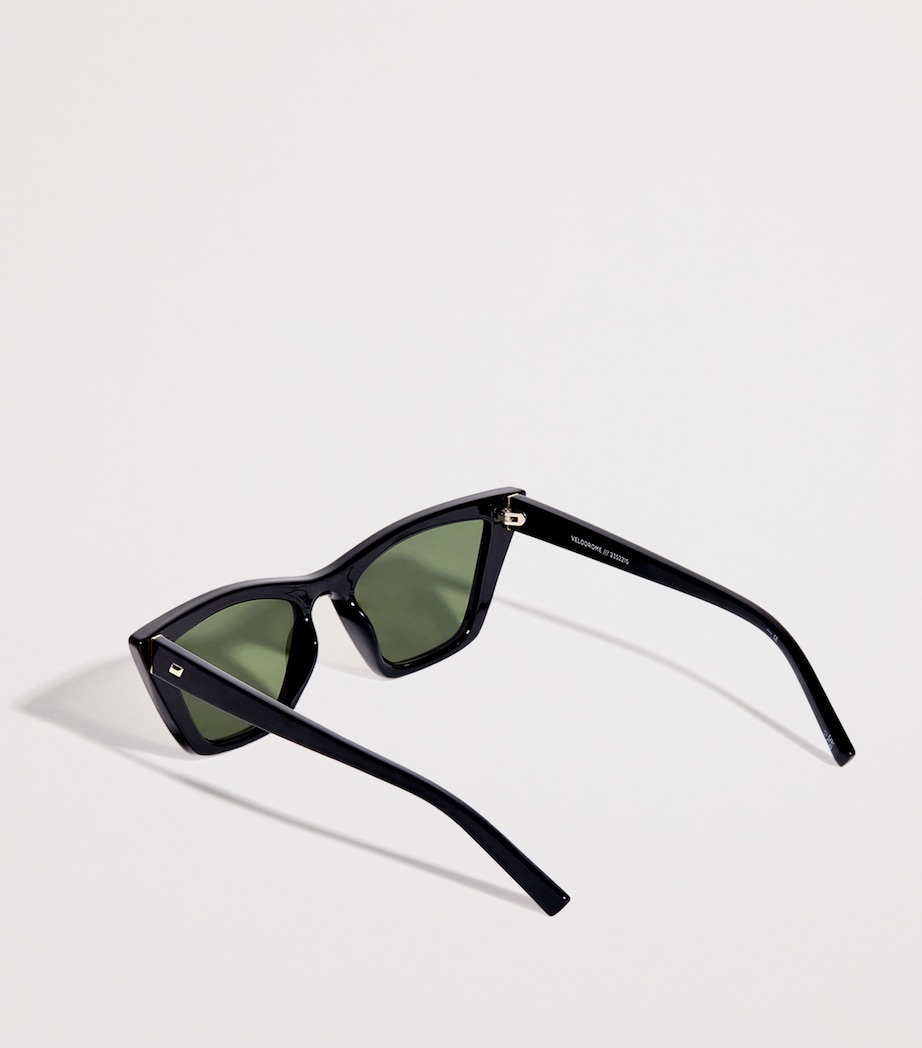 Cat Eye Velodrome Sunglasses BLACK KHAKI Image 3