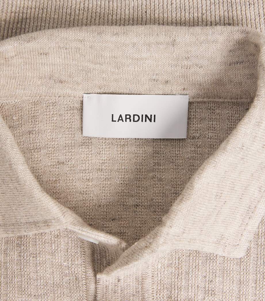 Cotton Knit Polo Shirt 215 BEIGE Image 5