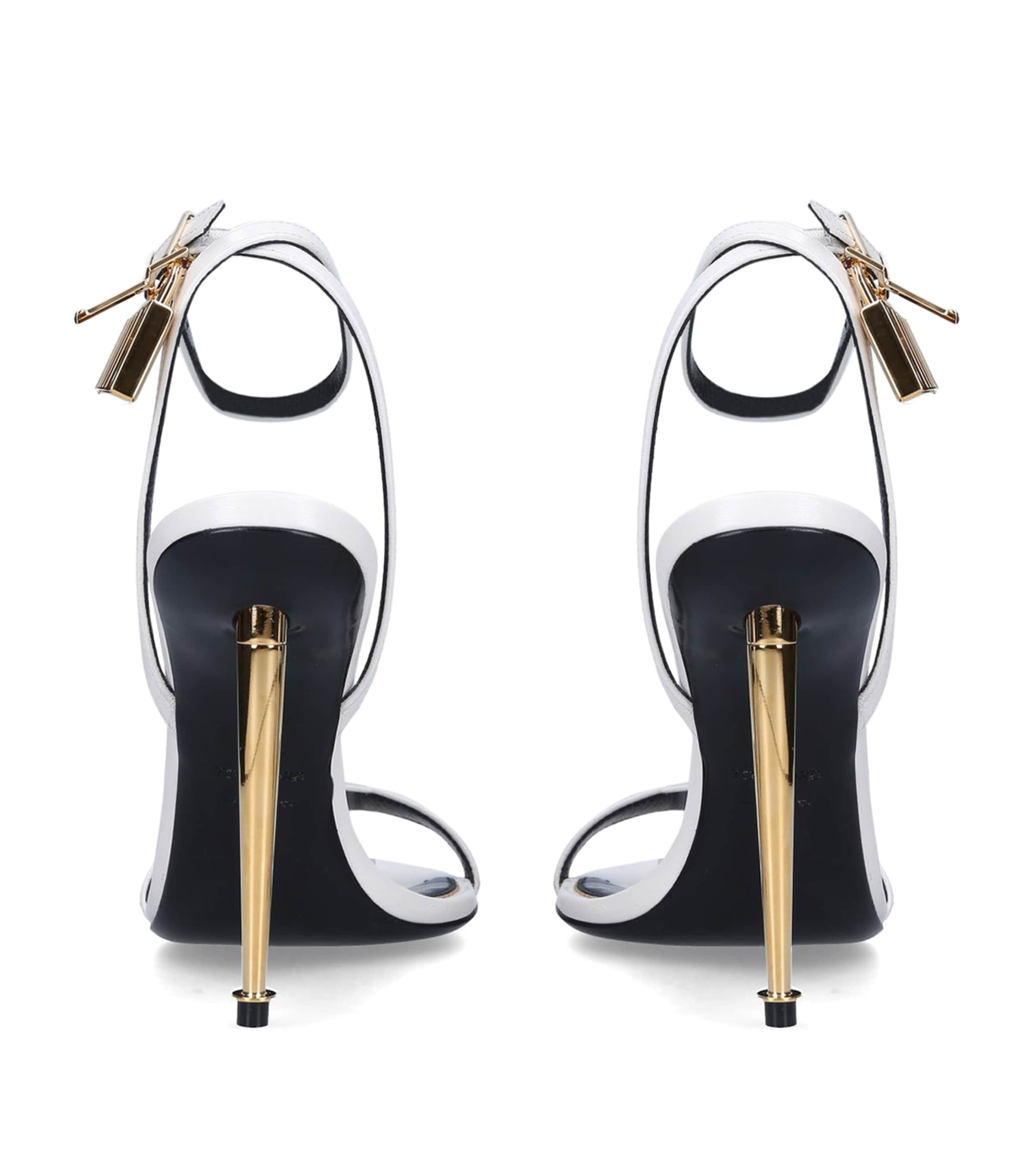 Leather Padlock Sandals 105 WHITE Image 2