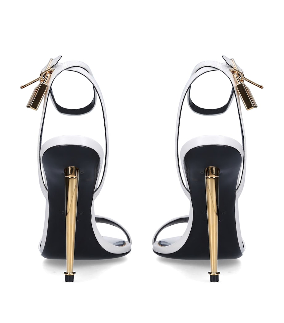 Leather Padlock Sandals 105 WHITE Image 2