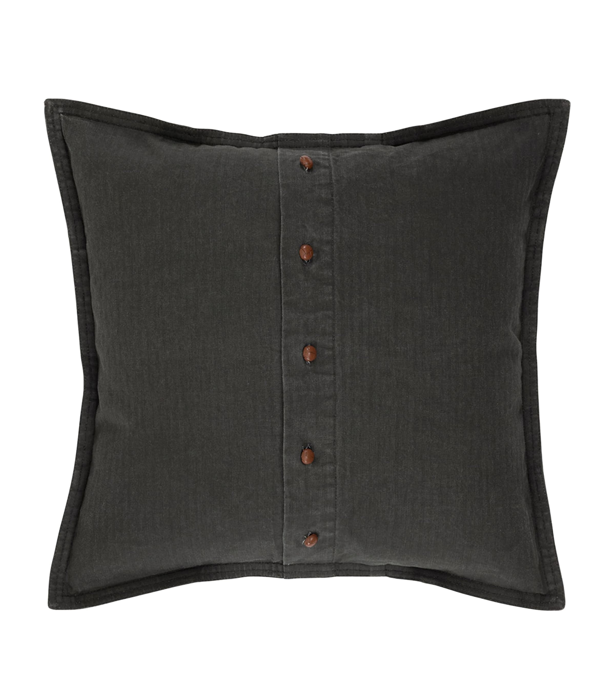 Ralph Lauren Billie Square Cushion Cover In Black