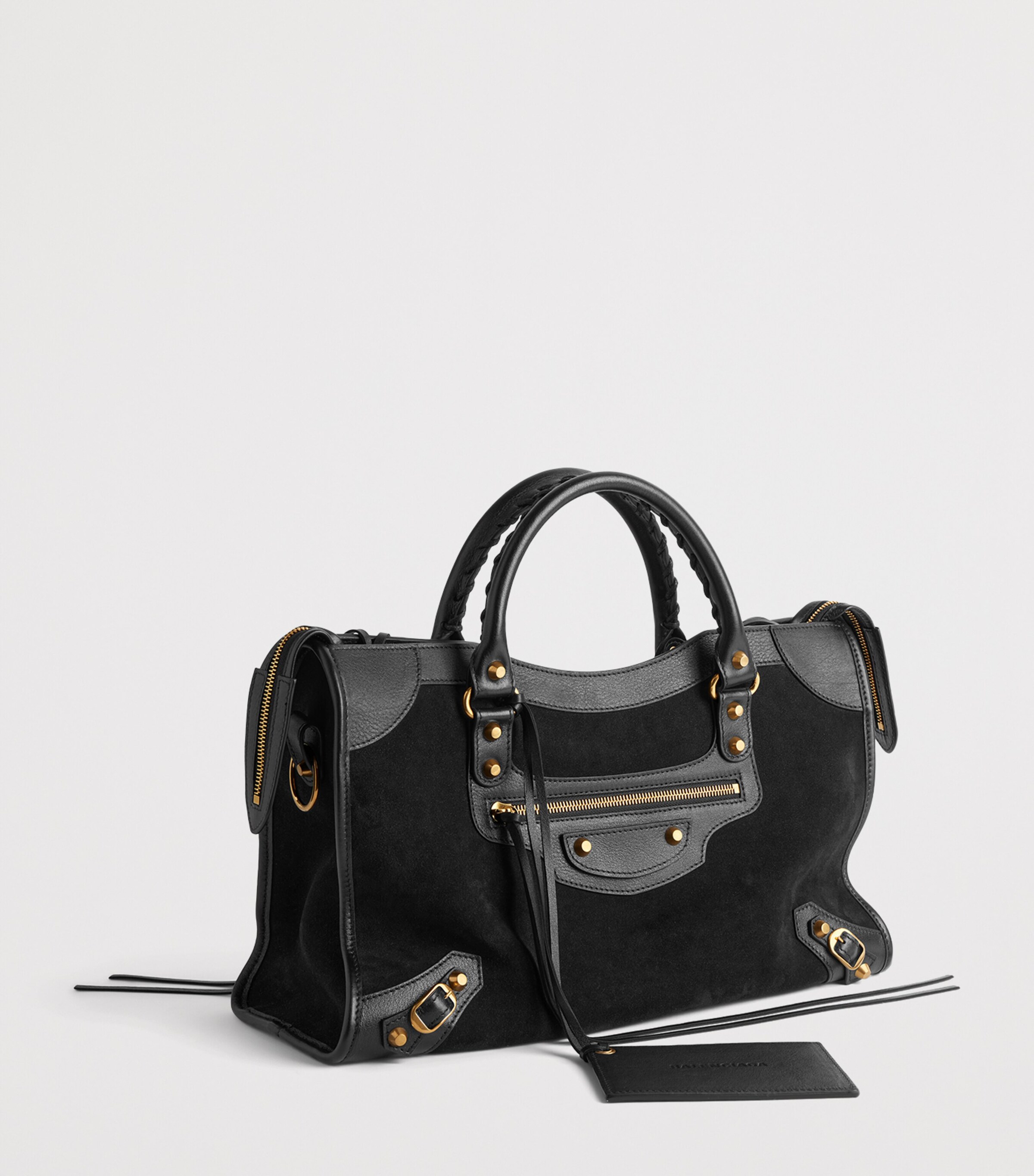 Balenciaga Medium Suede Le City Top-Handle Bag Image 8