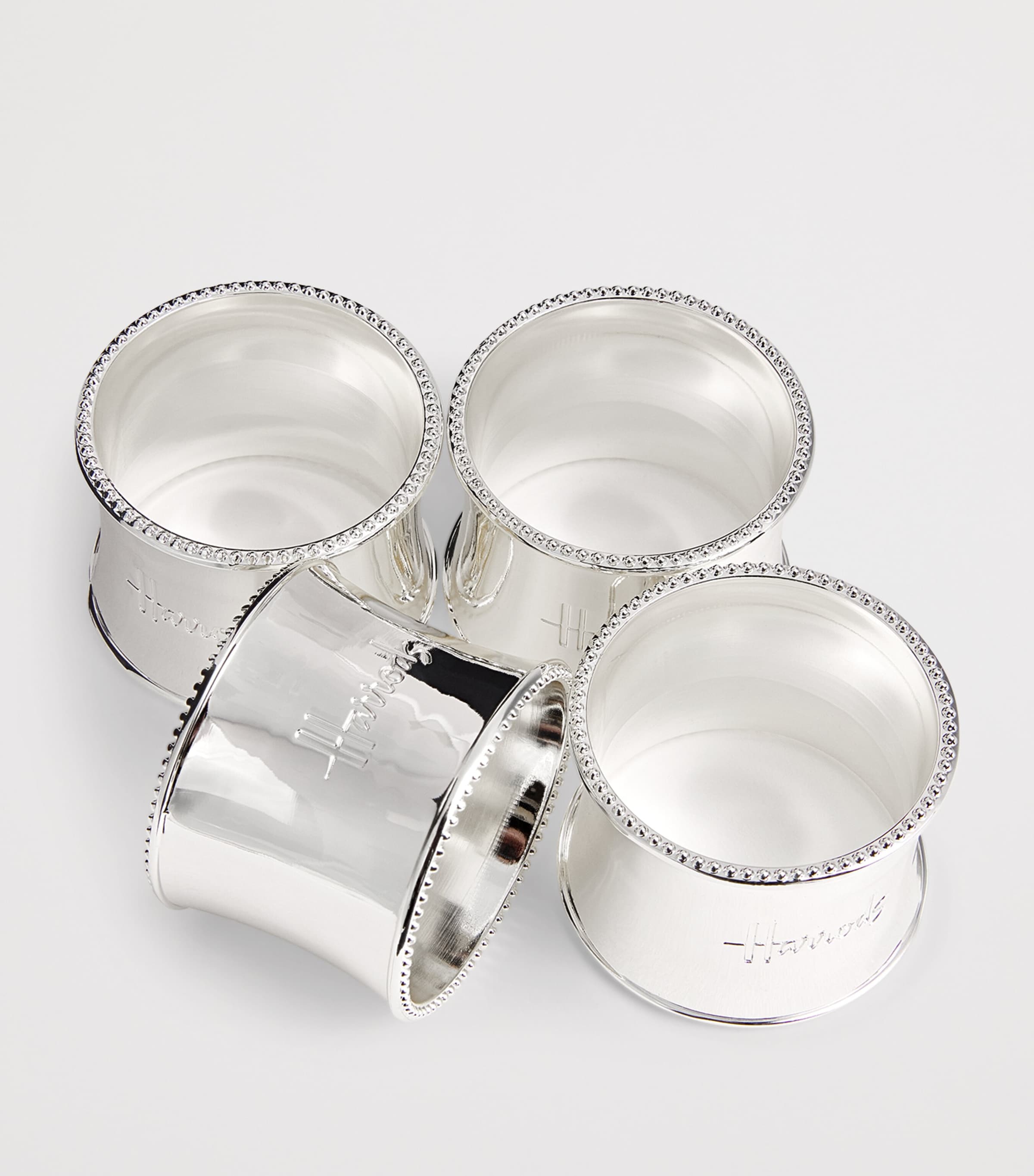 Stainless Steel Napkin Rings (Set of 4) SILVER Image 2