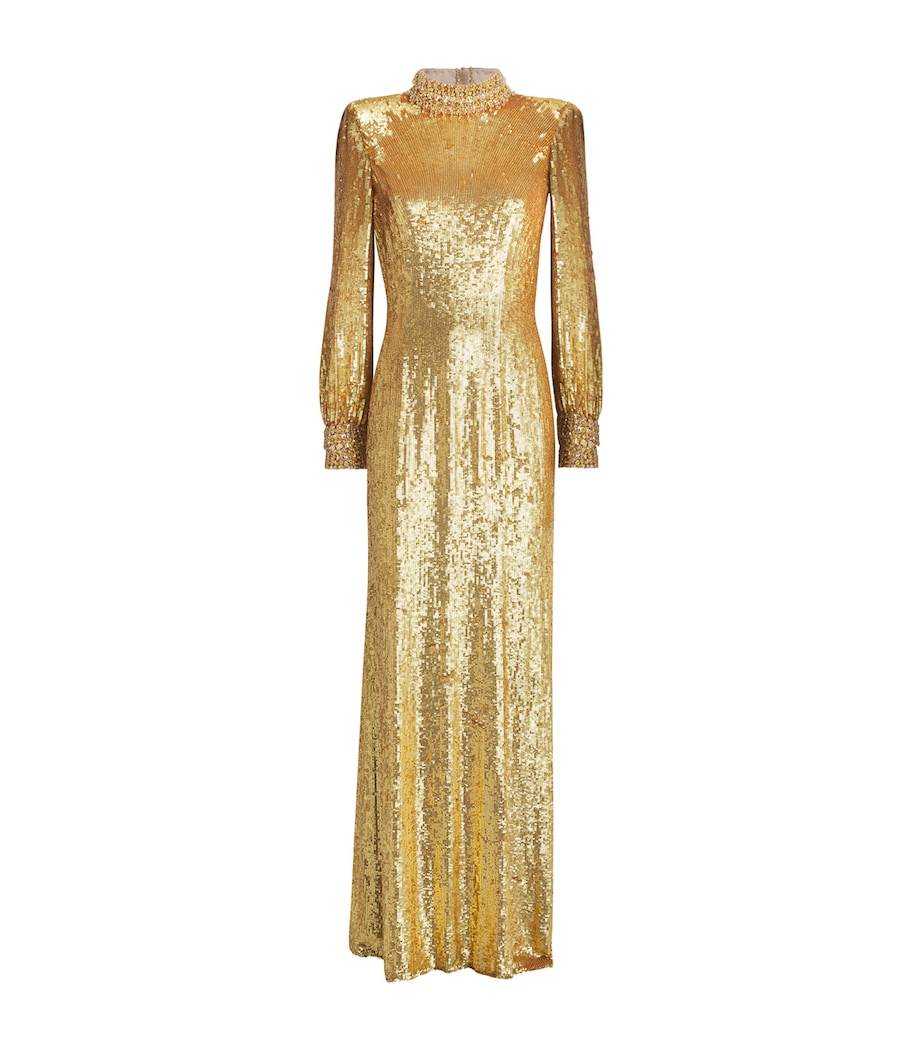 Sequin Embellished Opium Gown 2120CASHMERE/172GOLD Image 1