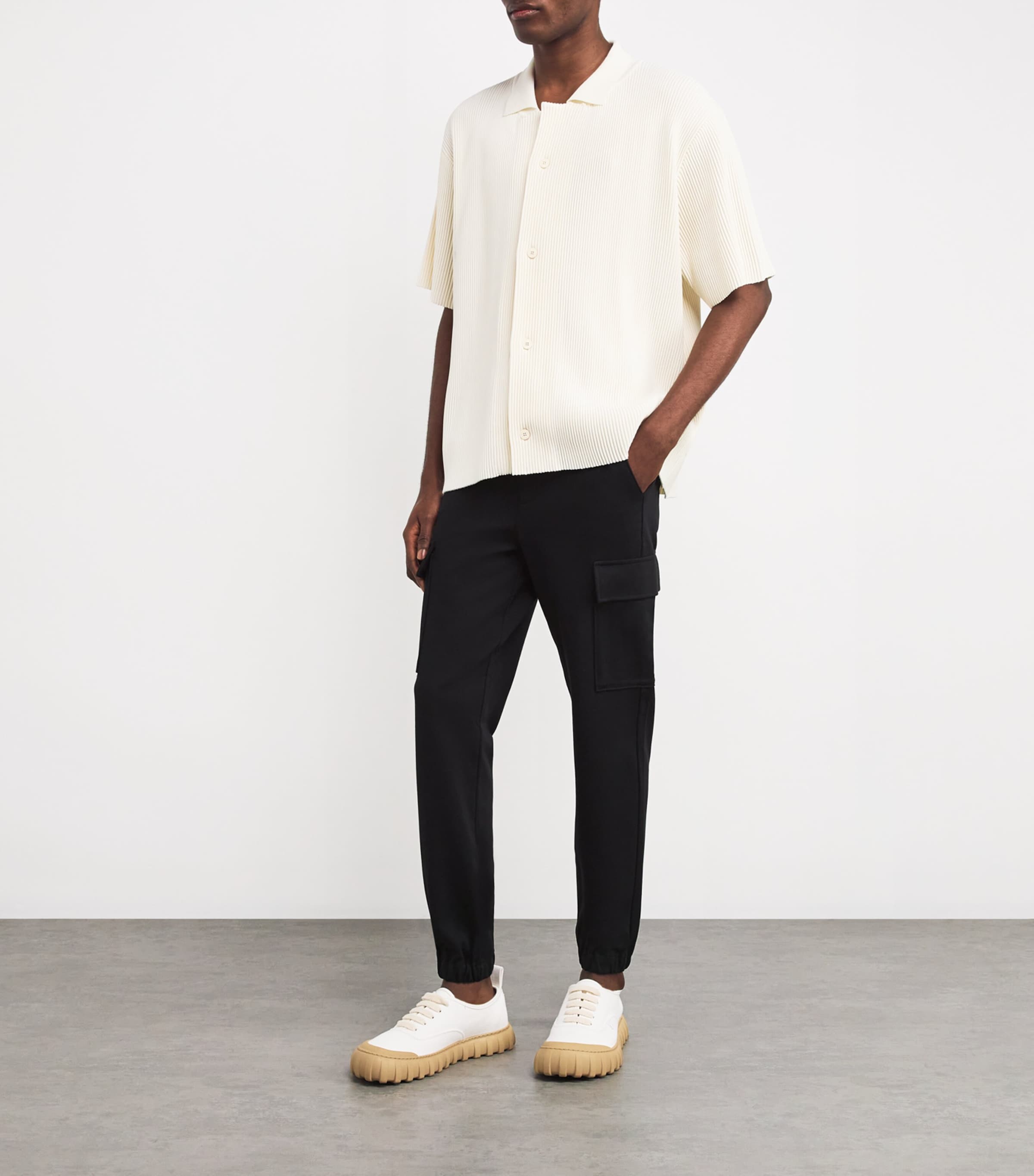 Double Knit Cargo Chinos BLACK Image 2