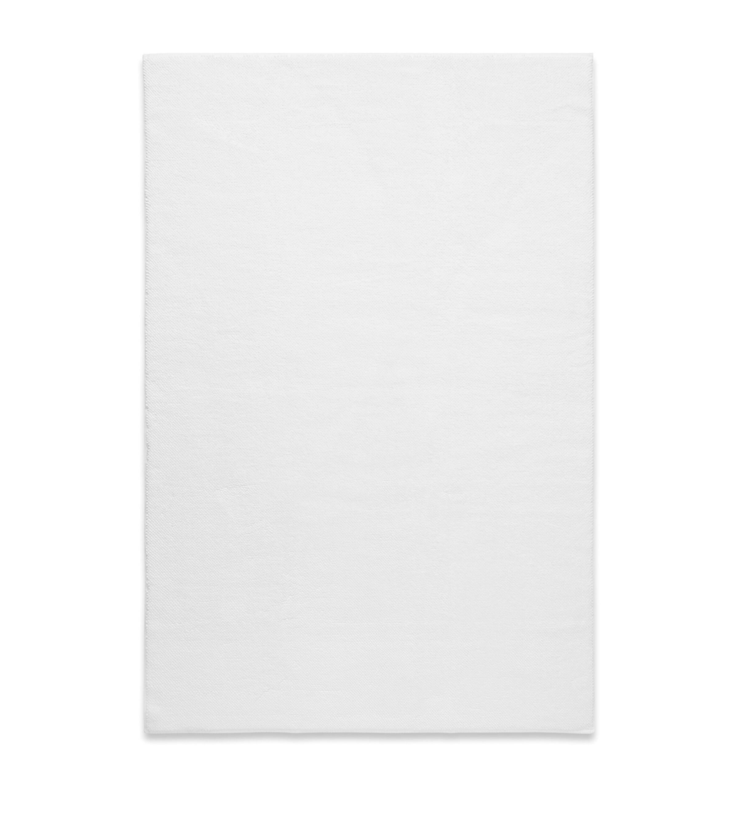 Organic Cotton Pera Woven Bath Mat (100cm x 150cm) WHITE Image 4