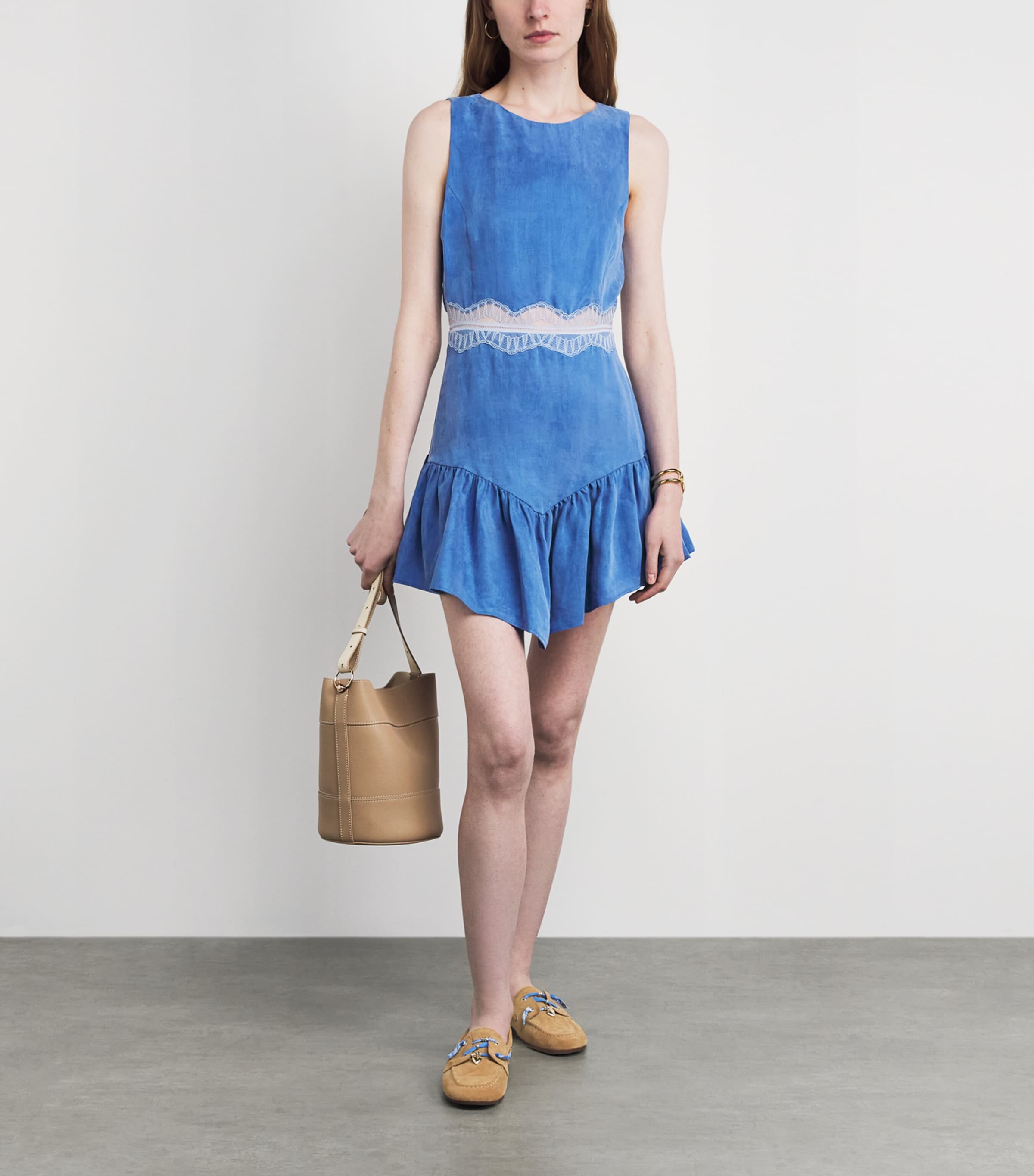 Claudie Pierlot Womens Backless Mini Dress Amsterdam Blue Image 2
