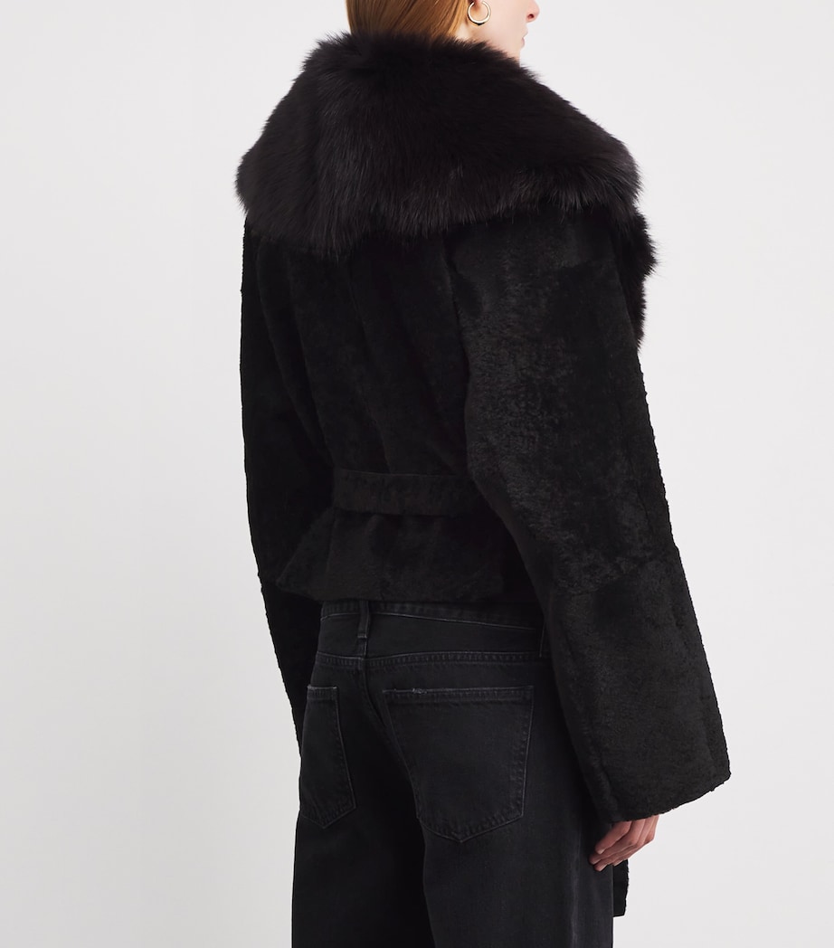 Lambskin Shearling Renata Jacket NOIR BOHEME Image 4