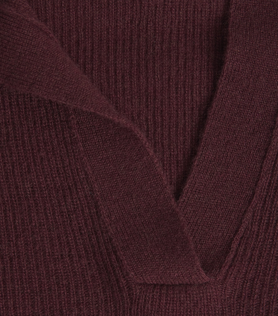 Citizens of Humanity Womens Wool-Cashmere Simone Polo Sweater Burgundy Image 6