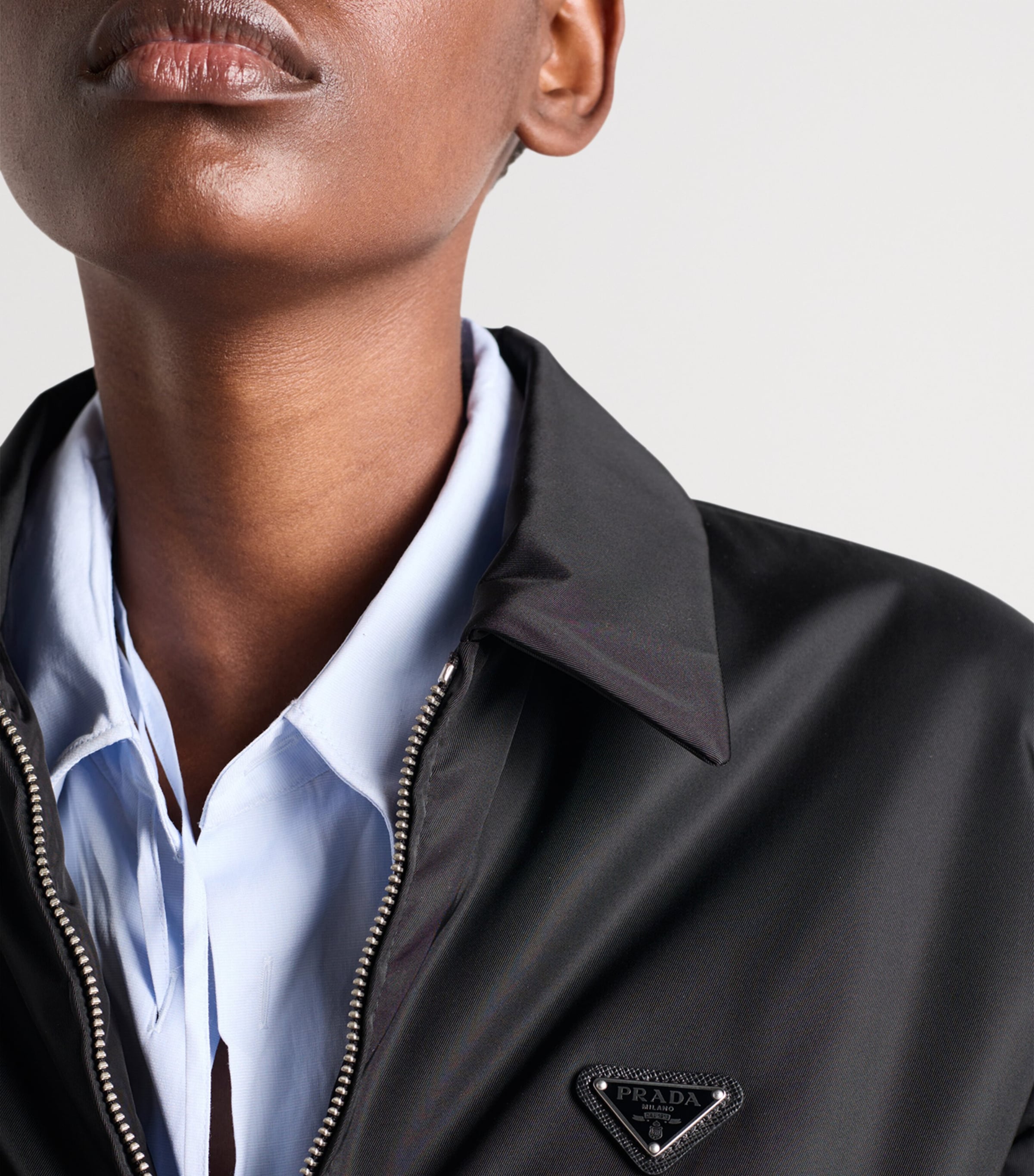 00s PRADA SPORT Nylon zip up blouson 立ち襟 Prada Black Re-Nylon