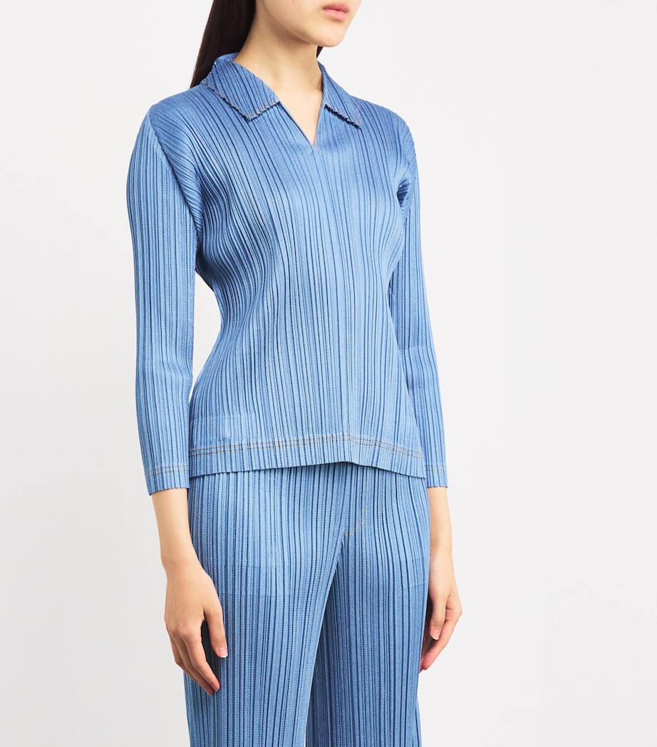 Pleated Cotton Denim Shirt 70 Image 3