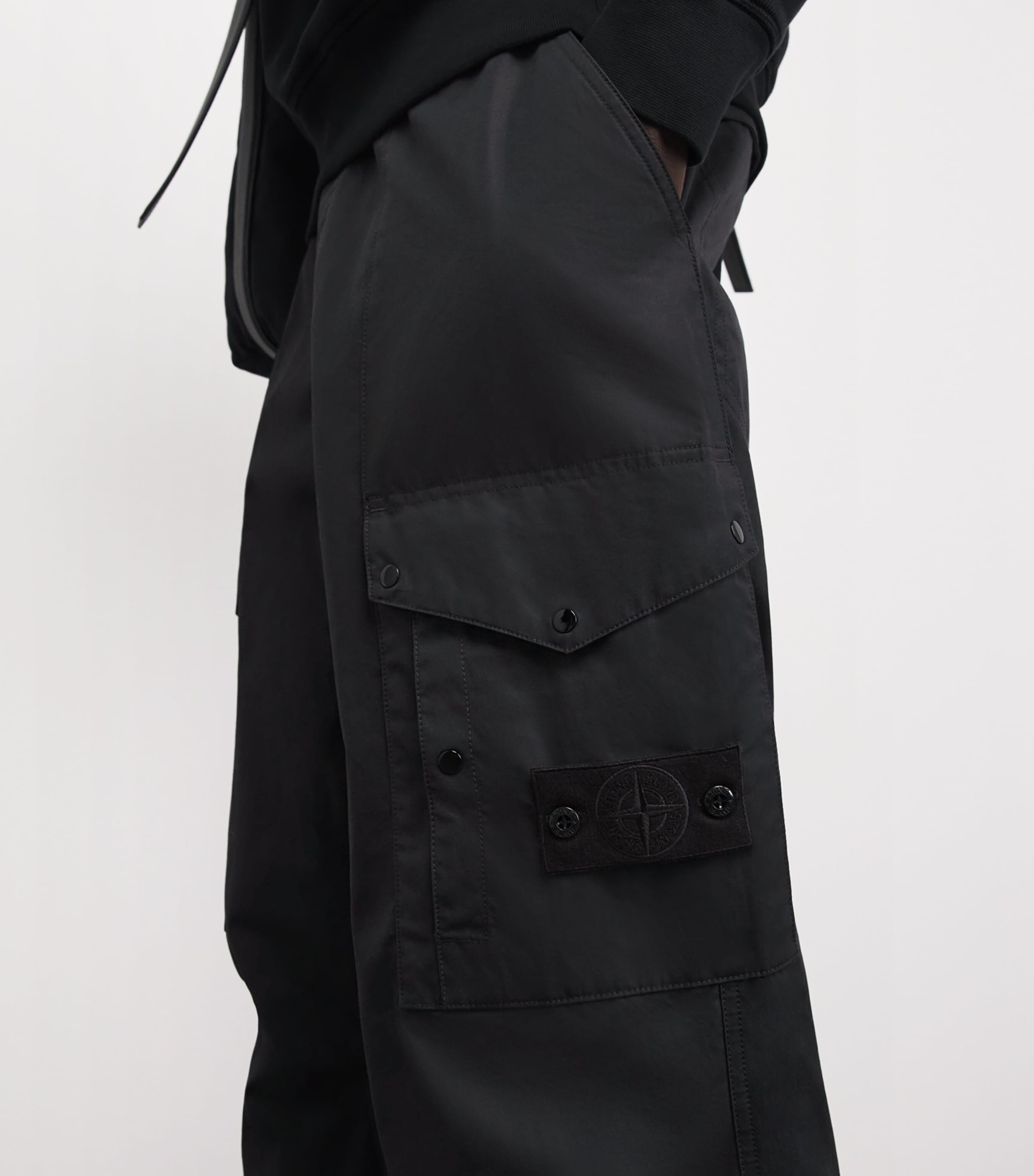 Stone Island Mens Cotton-Canvas All-Weather Ghost Trousers Image 3