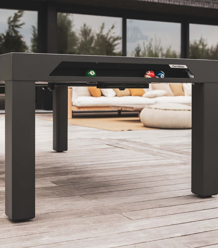 Cornilleau Classic Outdoor Pool Table Wht Mott/light Grey Image 4