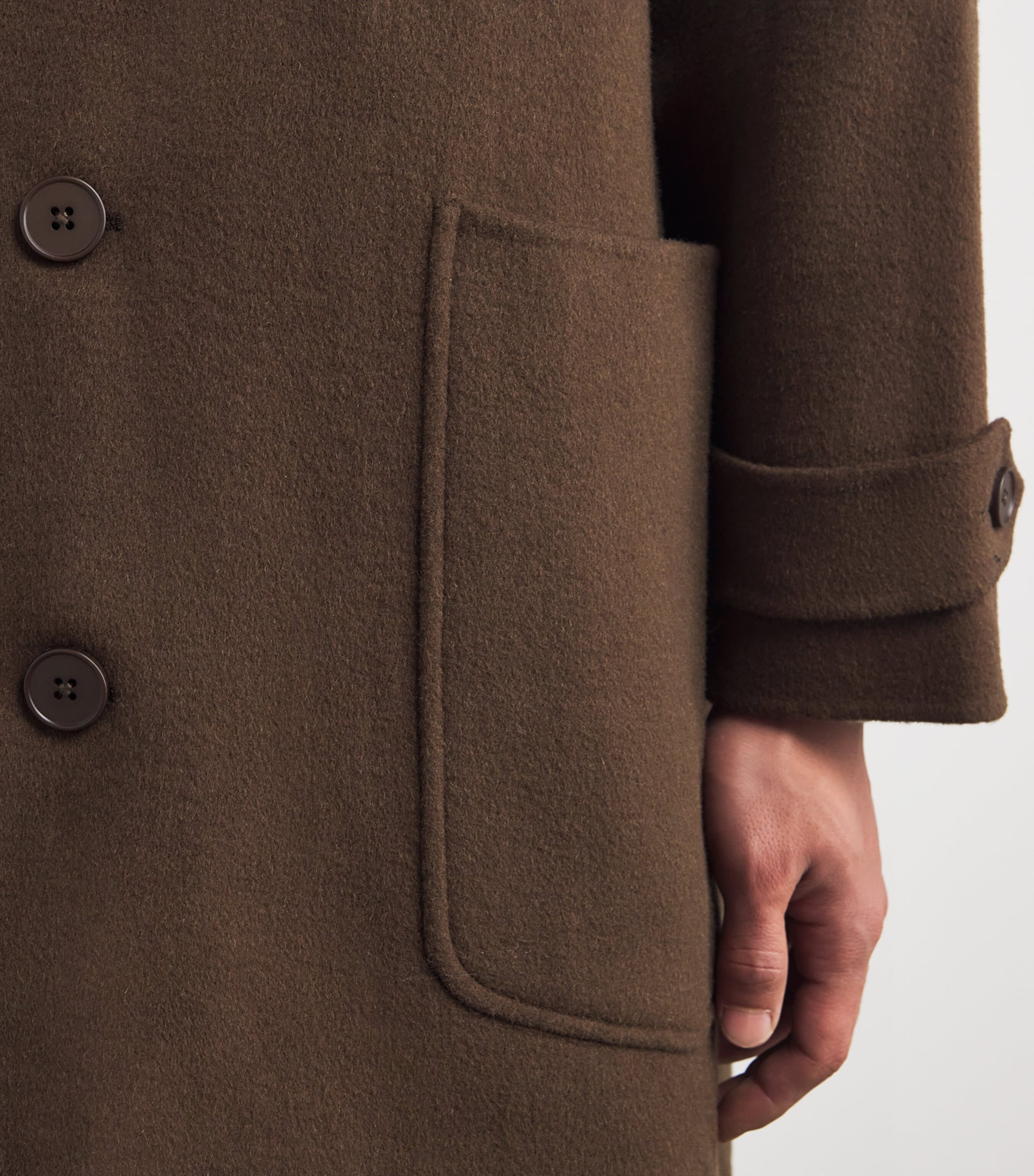 Wool Bryce Overcoat ICED COFFEE Image 6