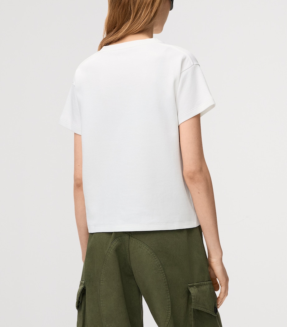 LOEWE Womens Embroidered Logo T-Shirt White Image 4