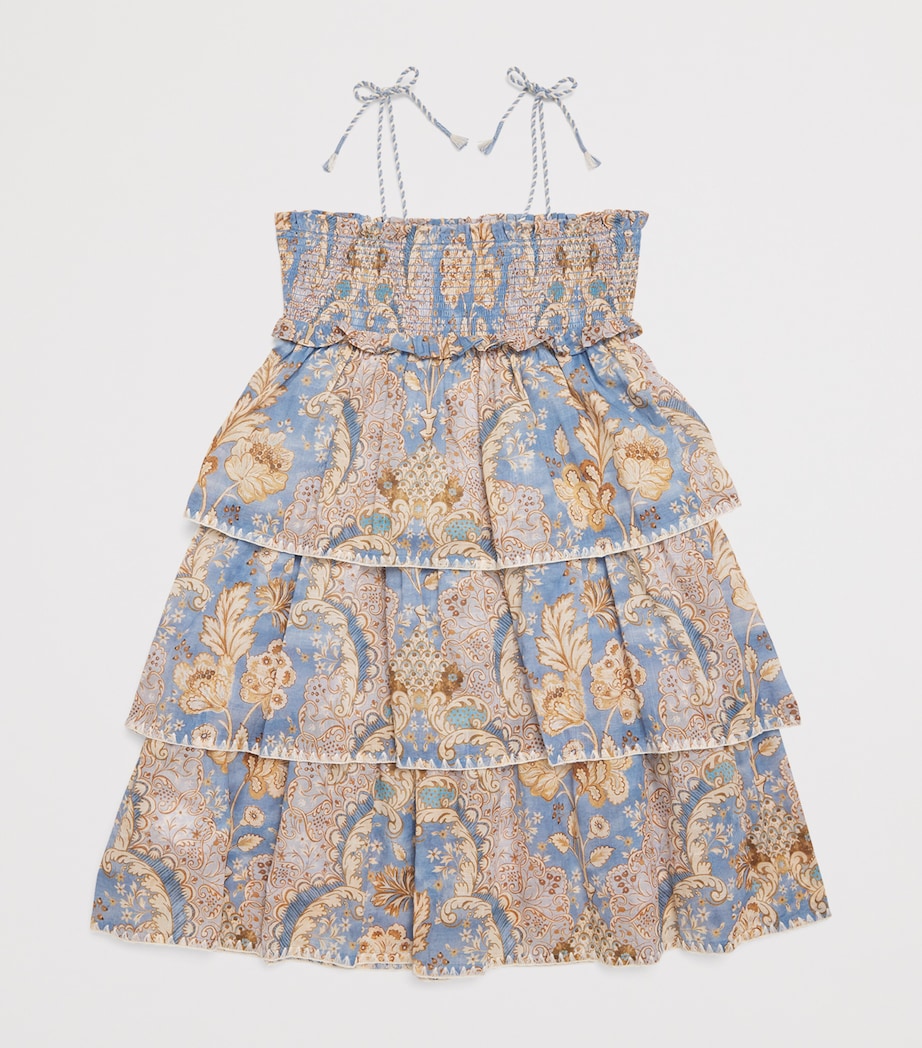 Cotton Daylight Tiered Dress (2-12 Years) BANDANA FLORAL DENIM Image 2