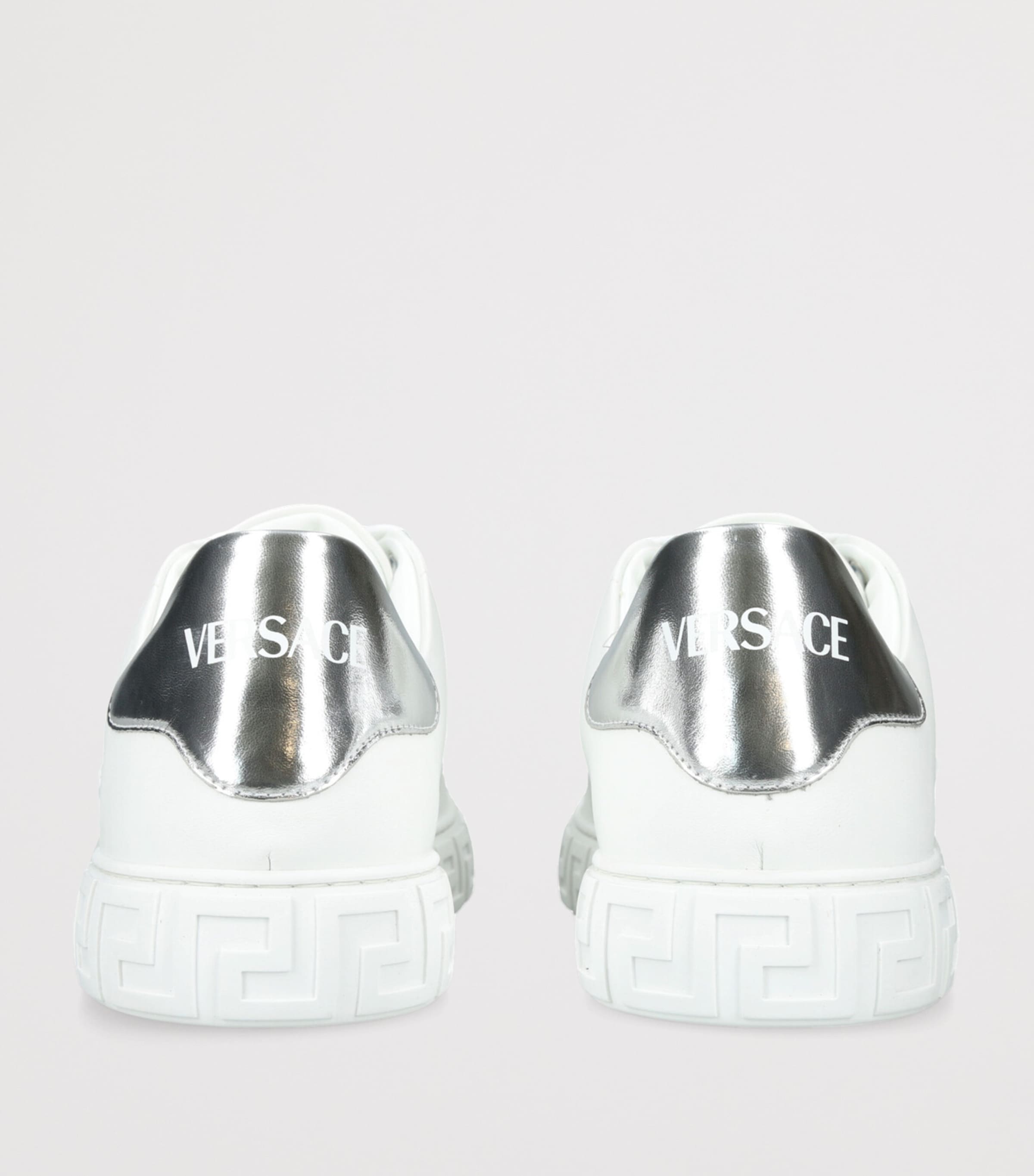 Leather Greca Medusa Sneakers WHITE/OTH Image 2