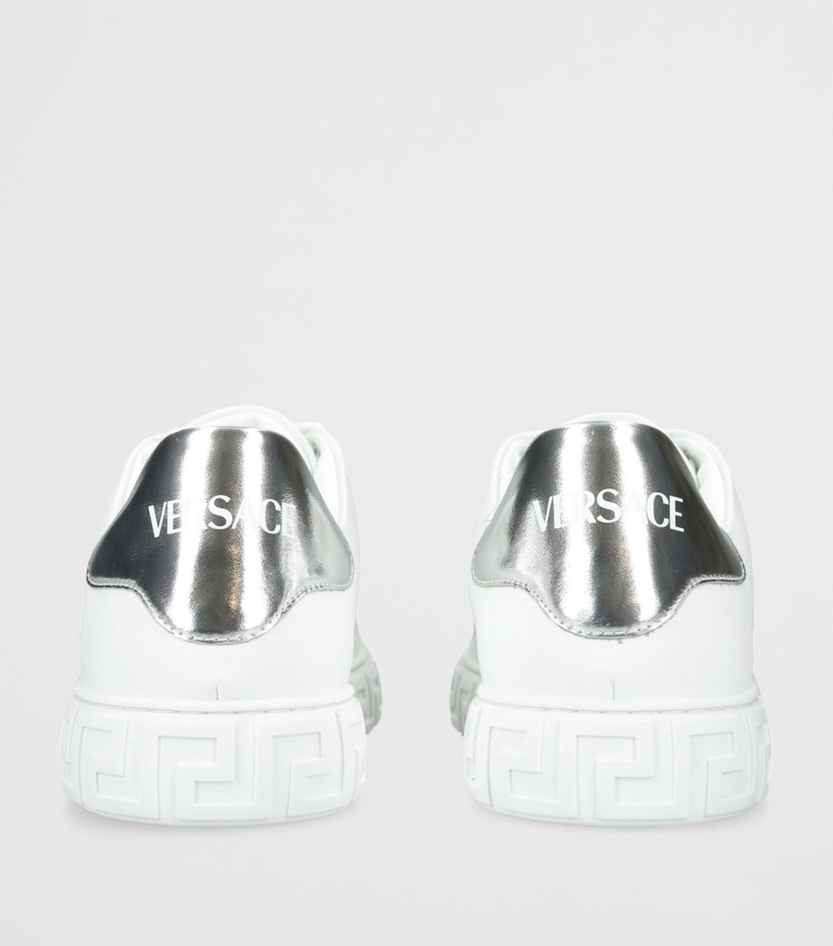 Leather Greca Medusa Sneakers WHITE/OTH Image 2