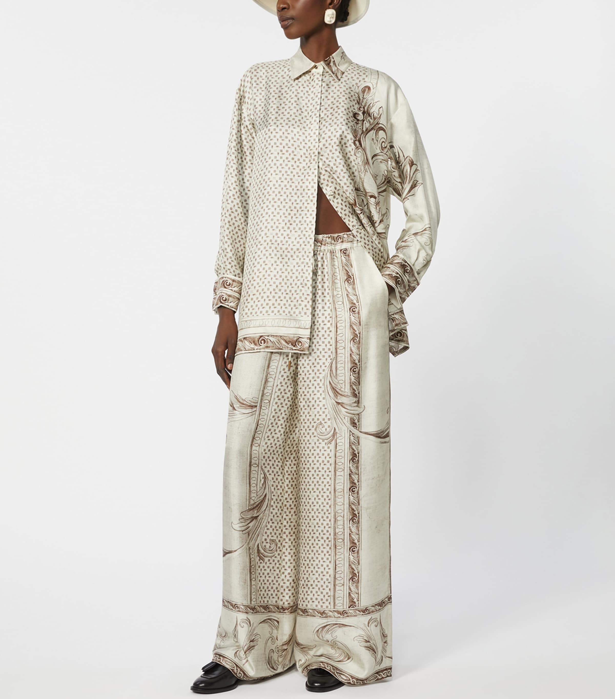 Silk Printed Shirt IVORY Image 2