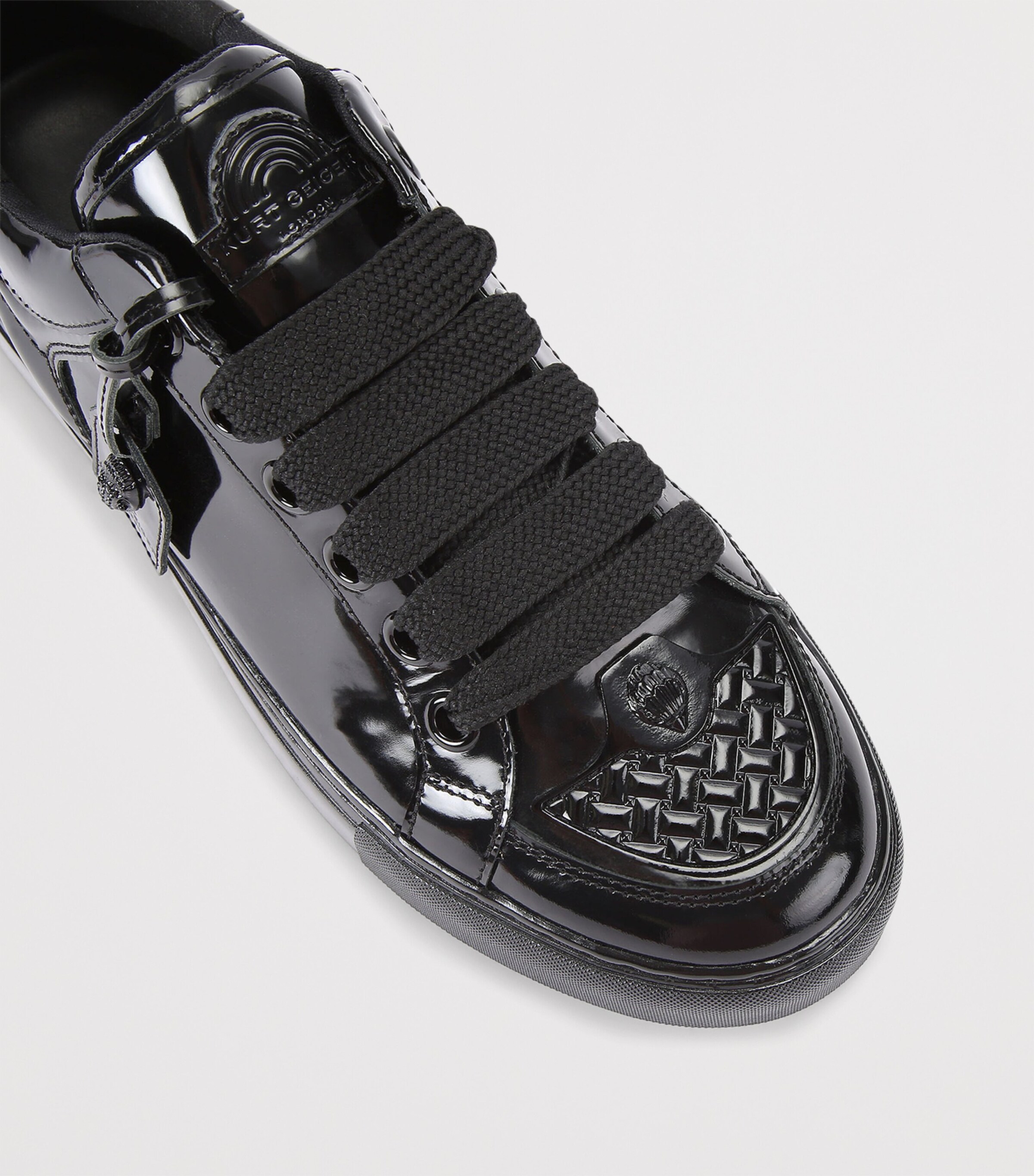 Patent Leather Southbank Tag Sneakers BLACK Image 3