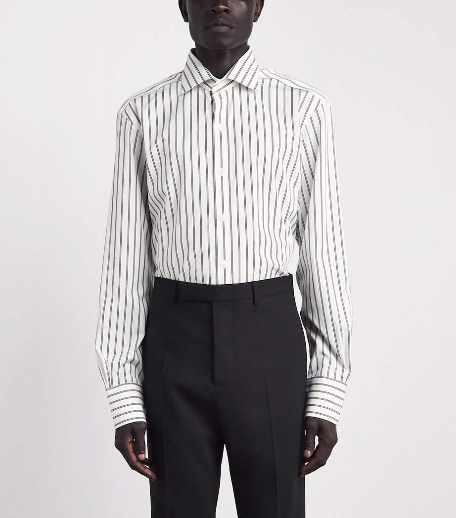 TOM FORD Mens Cotton Stripe Shirt Wnl Image 4