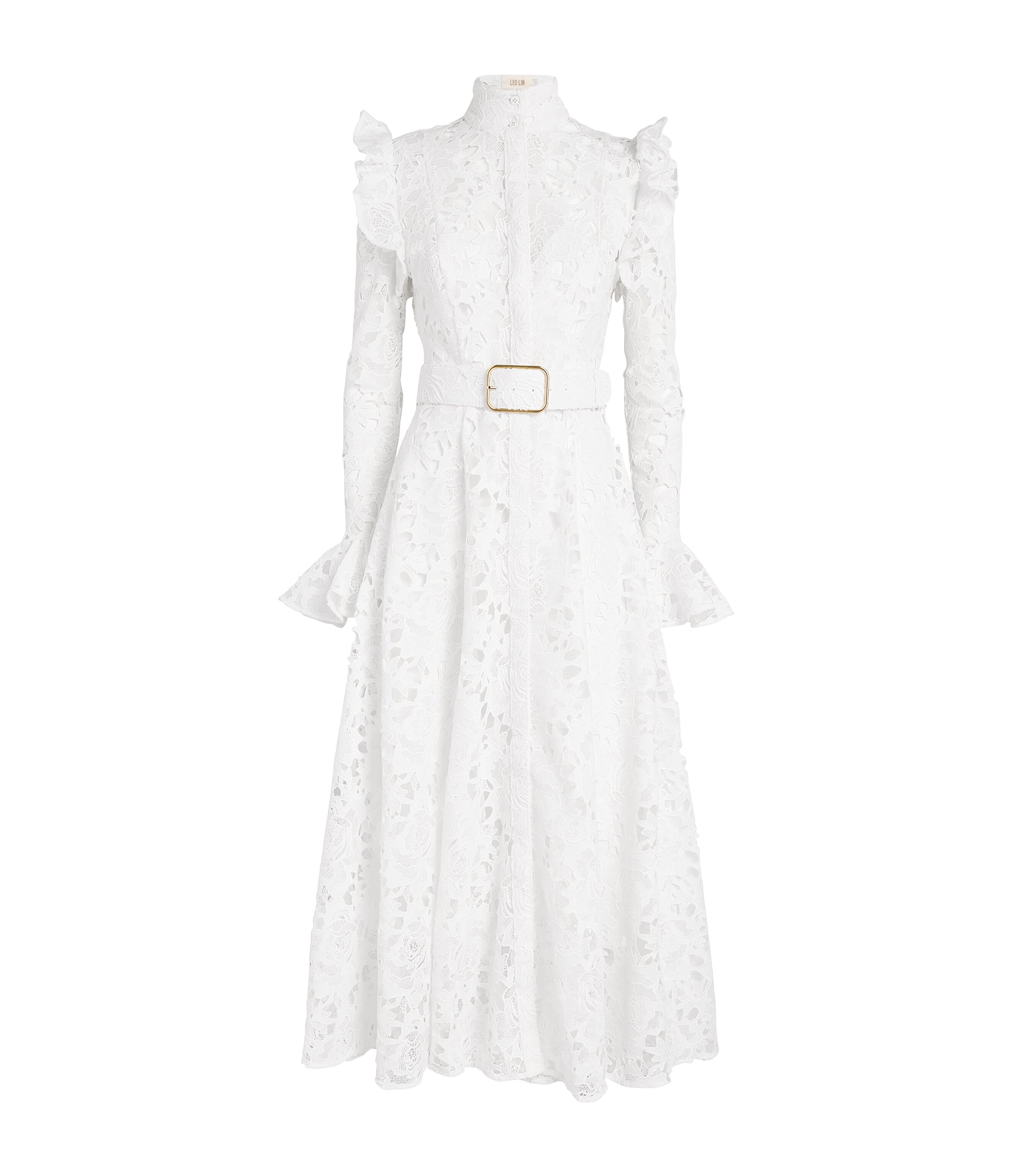 LEO LIN Lace Aliyah Midi Dress | Harrods QA