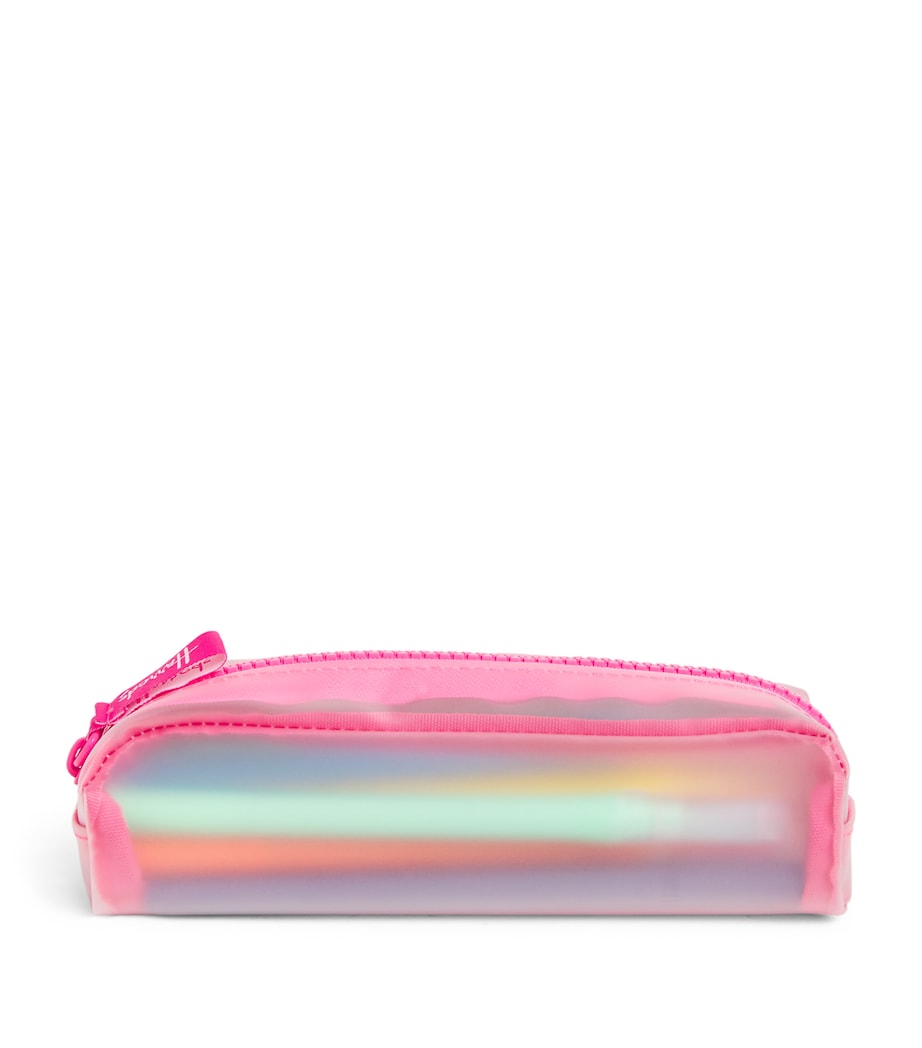 Slim Pencil Case and Stationery Set PINK Image 1