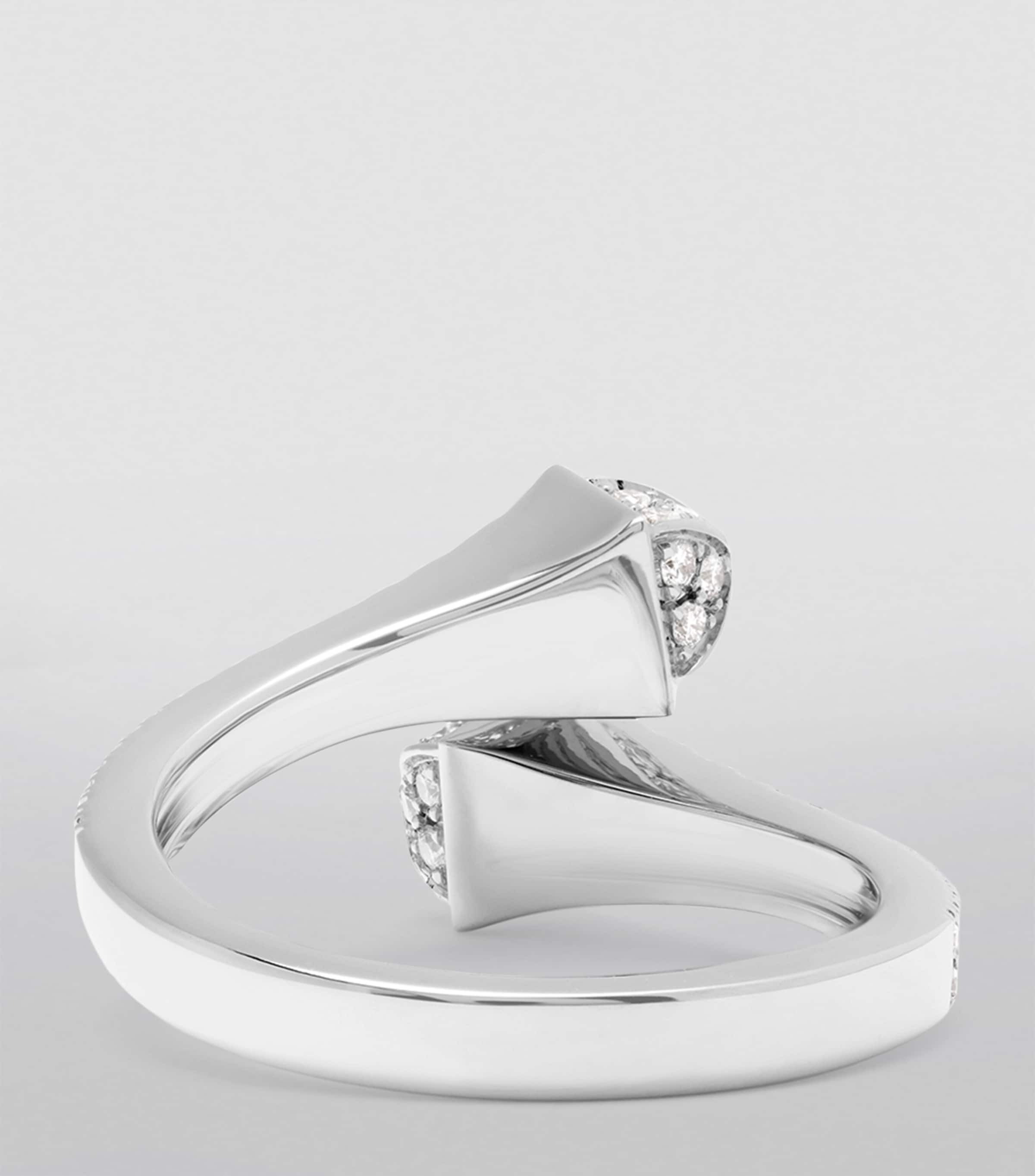 White Gold and Diamond Cleo Ring WHITE GOLD Image 3