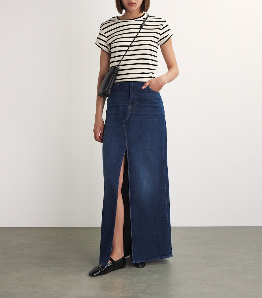 Cotton Striped T-Shirt DUAL-COLOR Image 2