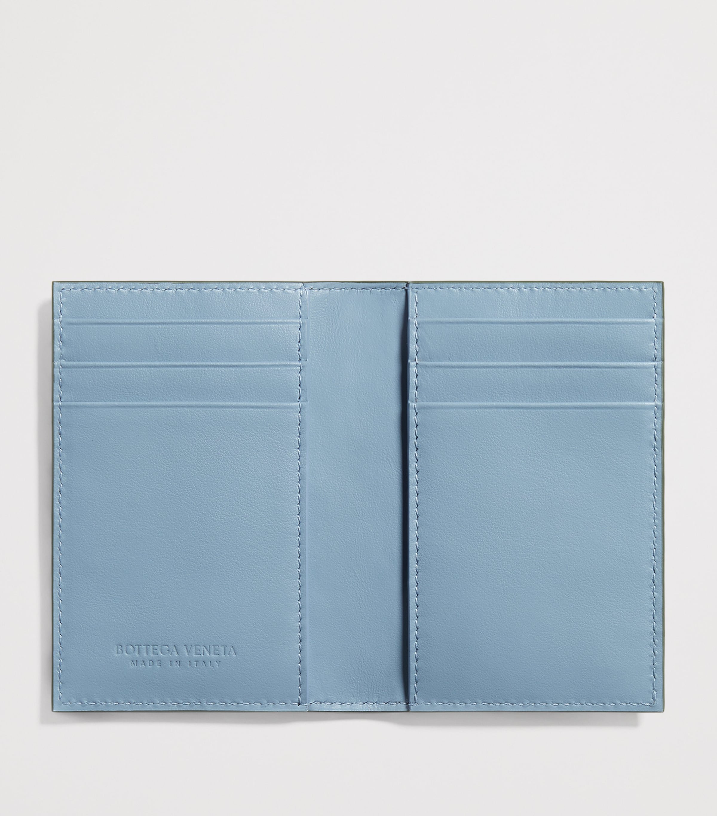 Bottega Veneta Leather Intrecciato Flap Card Case Image 3