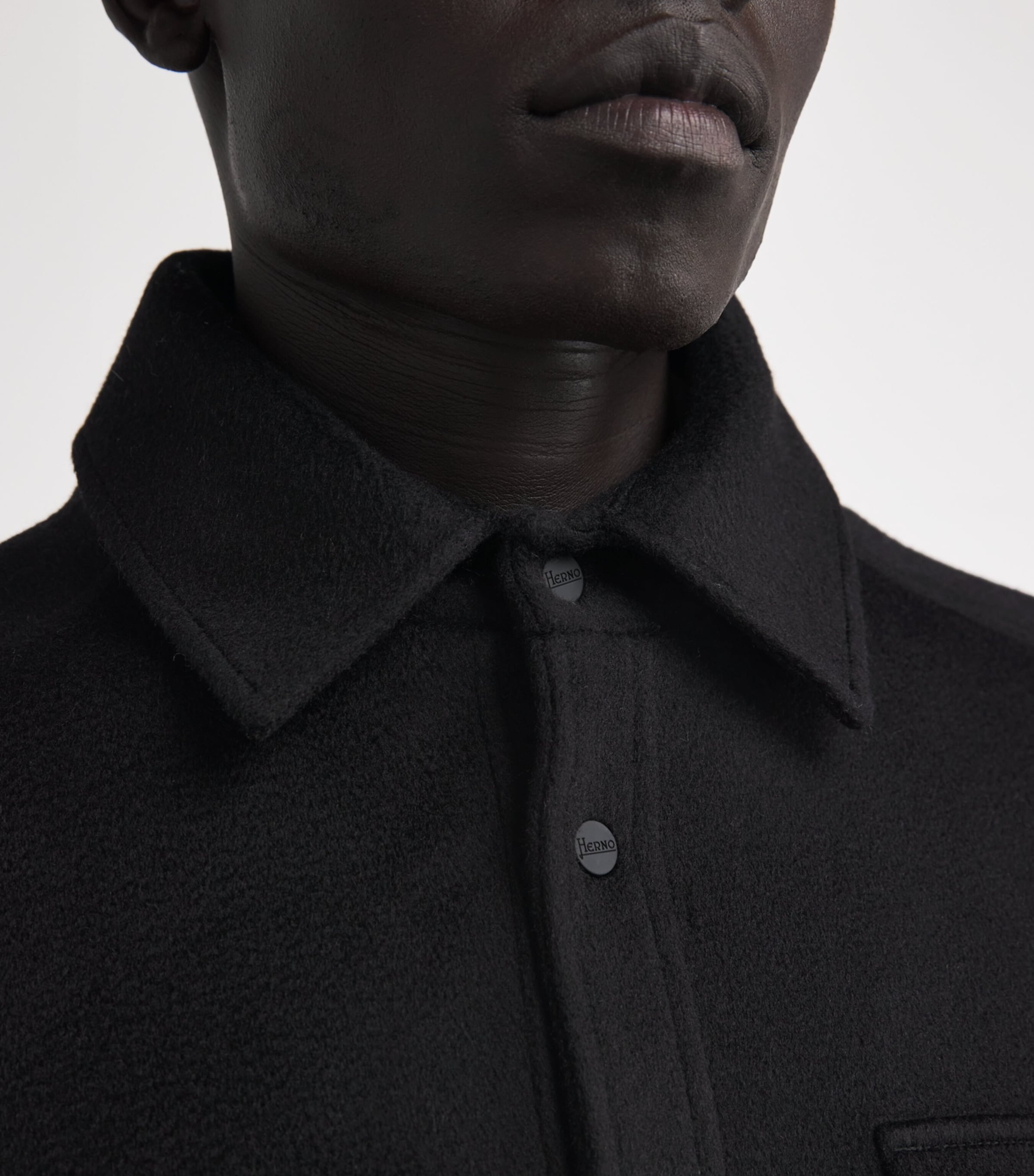 Cashmere Shirt Jacket BLACK Image 6