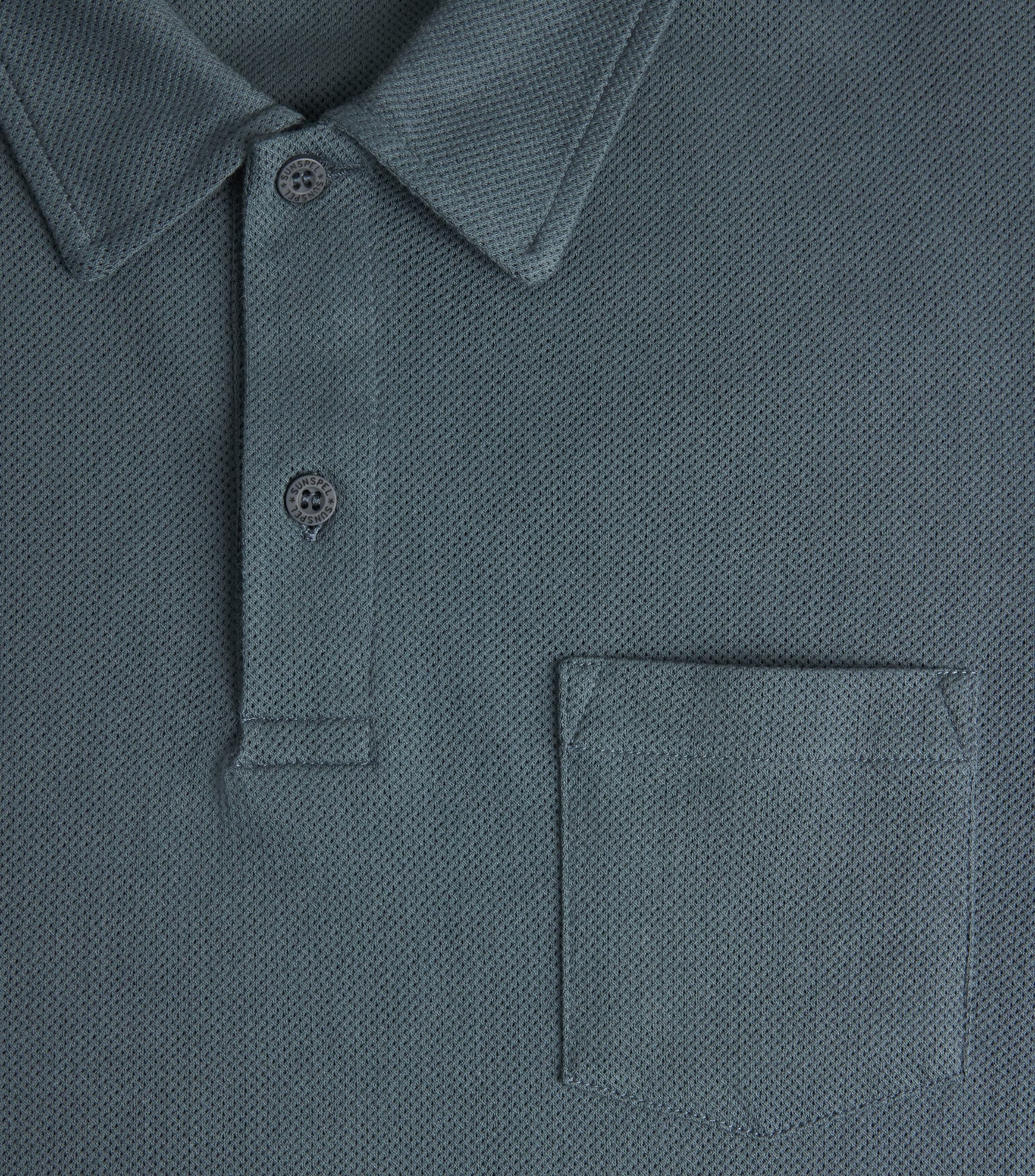 Supima Cotton Riviera Polo Shirt DARK PETROL26 GNIT Image 2