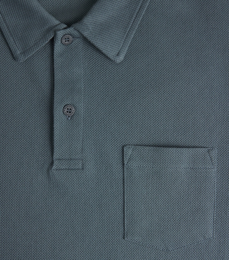 Supima Cotton Riviera Polo Shirt DARK PETROL26 GNIT Image 2