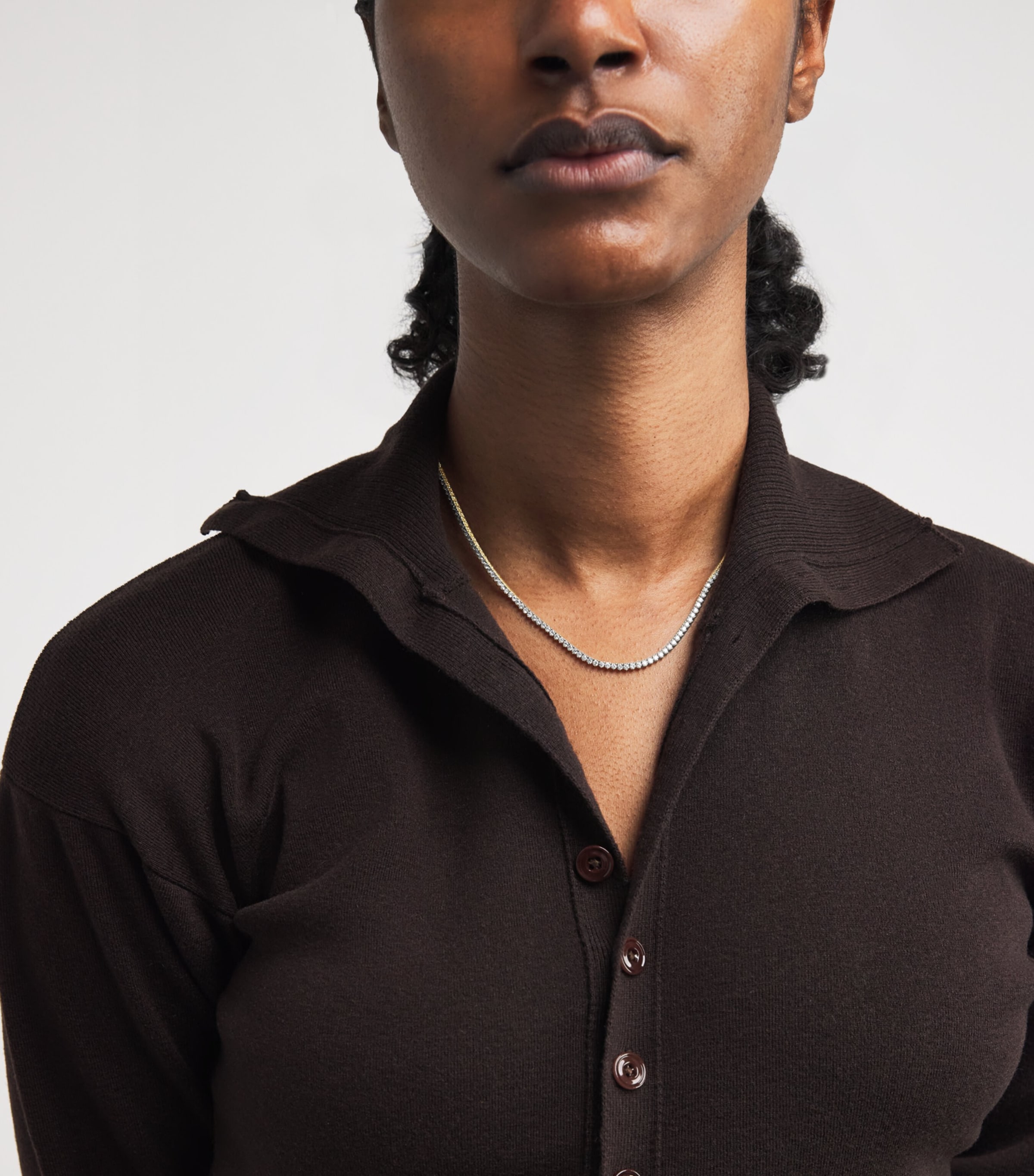 Yellow Gold and Diamond Tennis Necklace (5.25ct) YELLOW GOLD Image 2