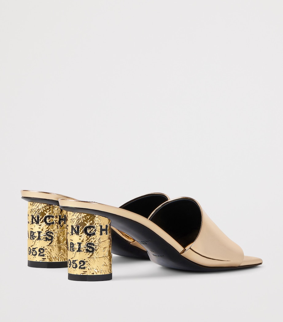 Leather Tape Heeled Mules 65 GOLDEN Image 4