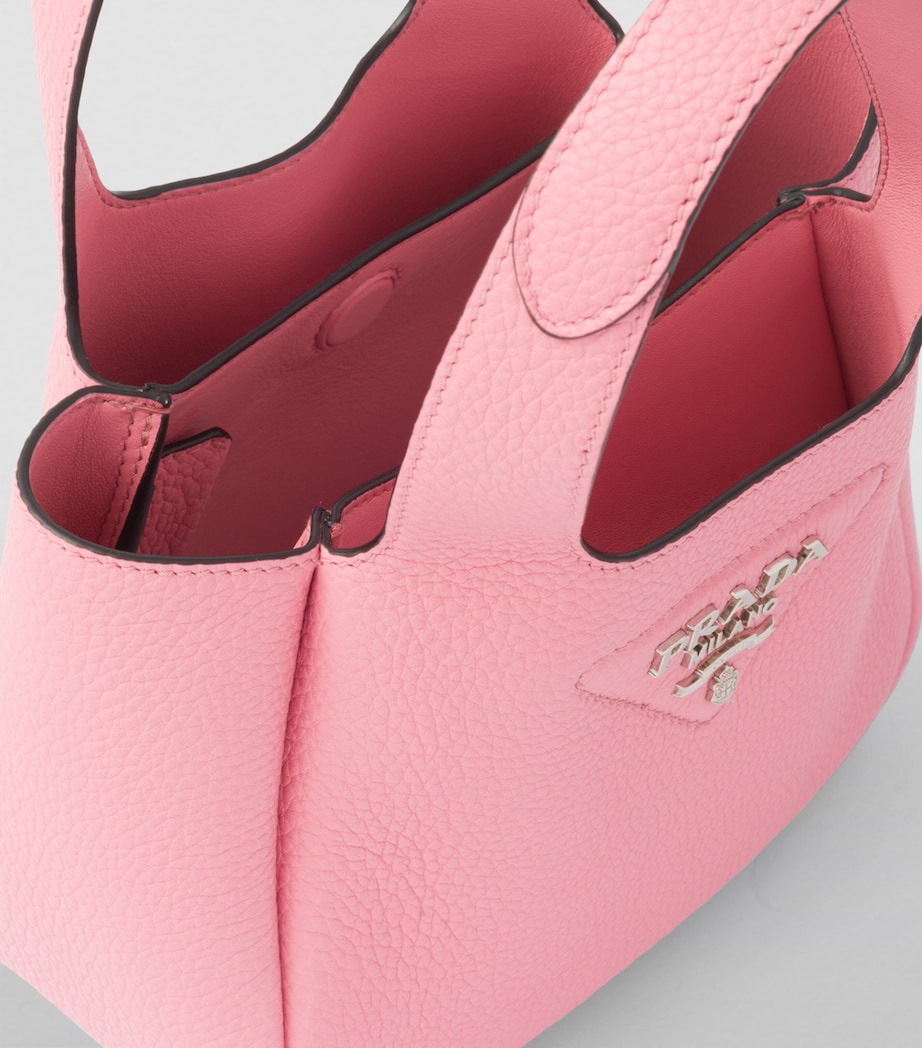 Mini Leather Bucket Bag F02YN Image 2